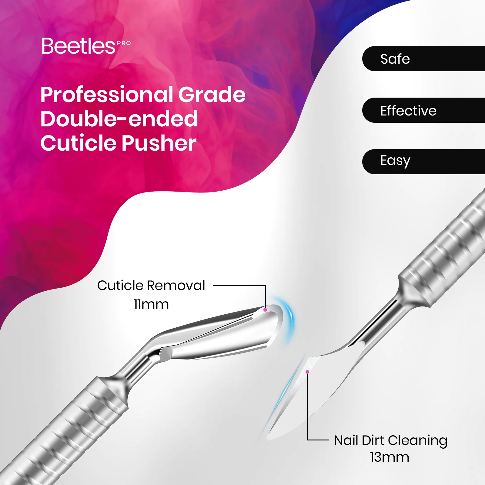 Beetles Pro Cuticle Trimmer Horseshoe(11mm) & Angled Blade(13mm) - Image 2
