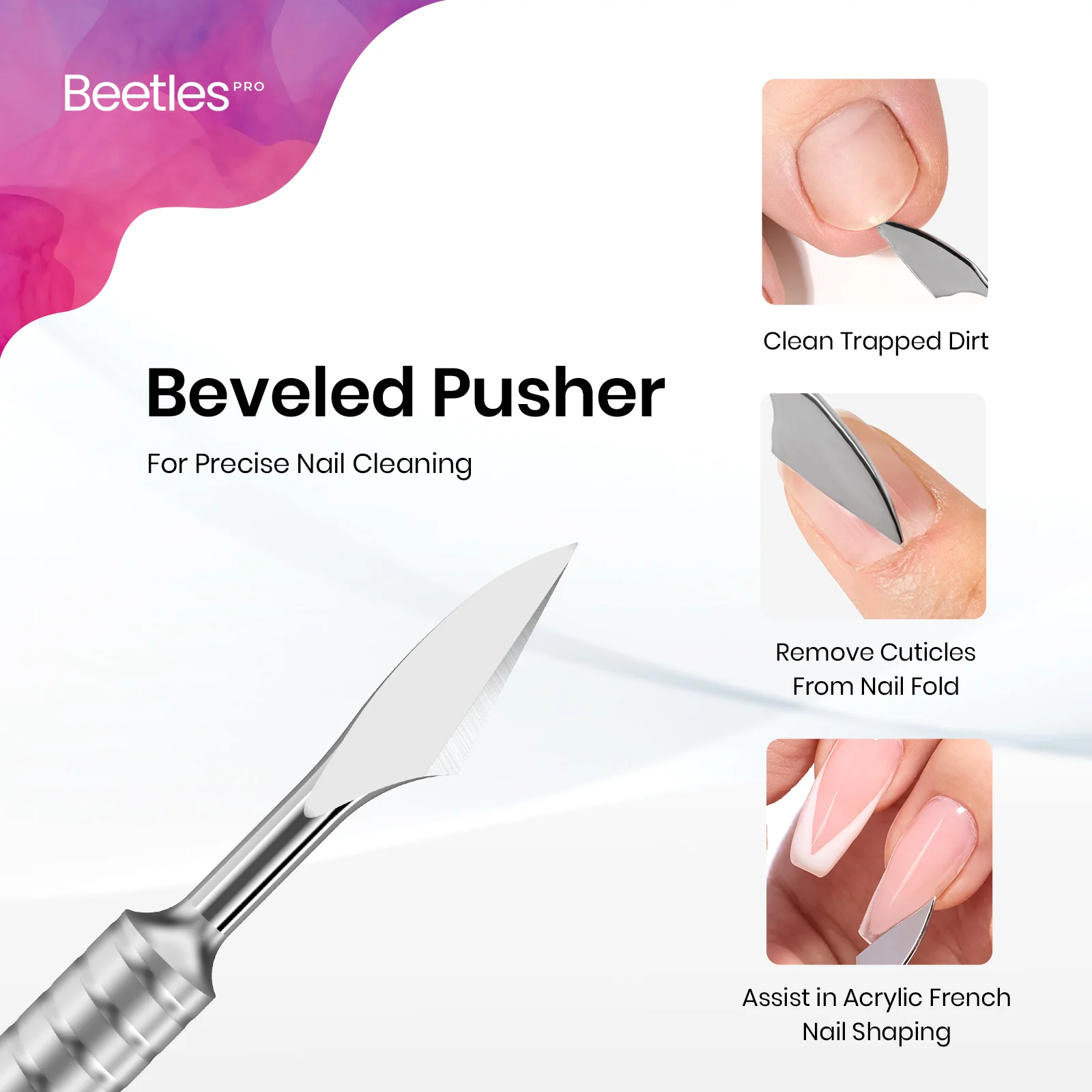 Beetles Pro Cuticle Trimmer Horseshoe(11mm) & Angled Blade(13mm) - Image 4