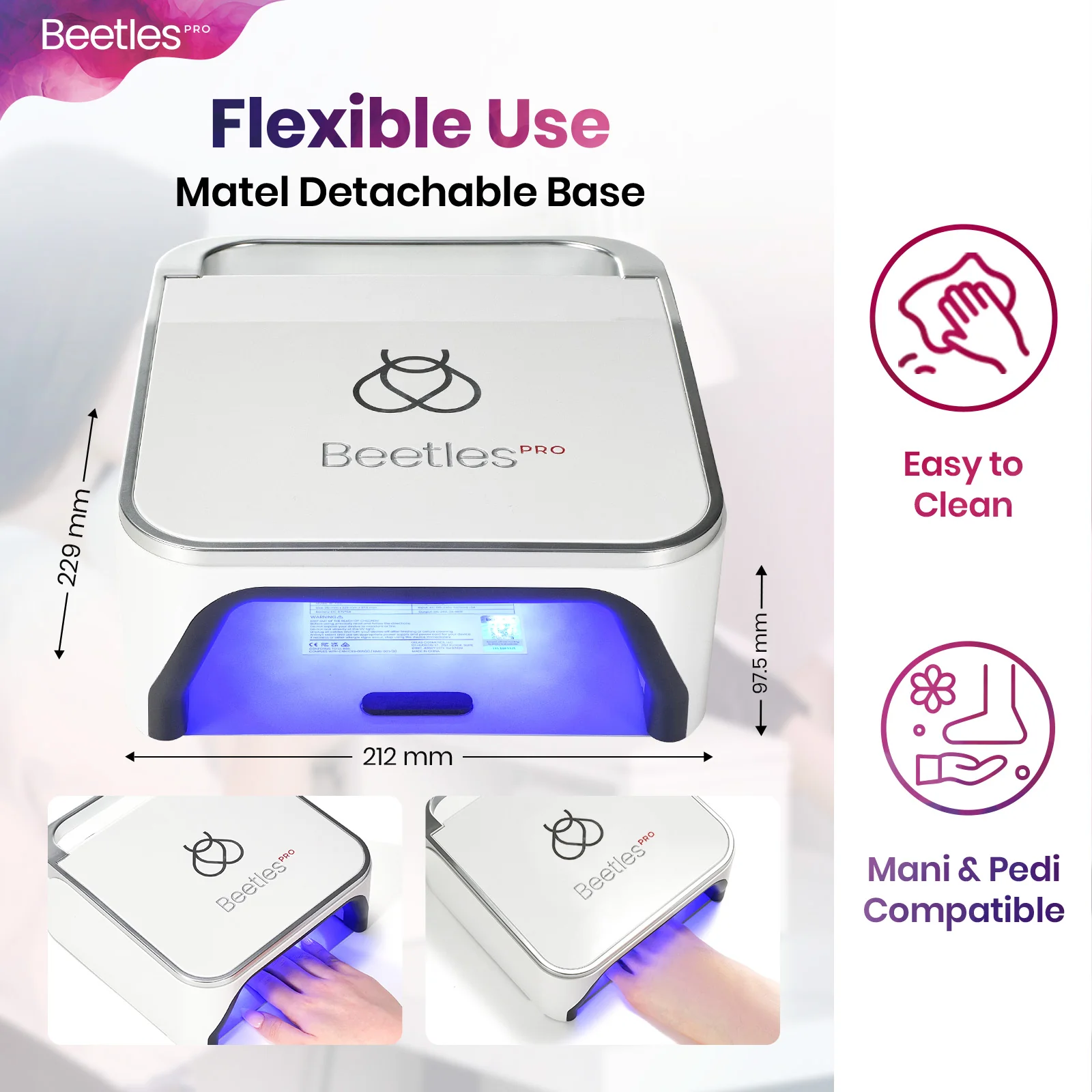 Beetles Pro Flashcure UV/LED Nail Lamp - Image 6