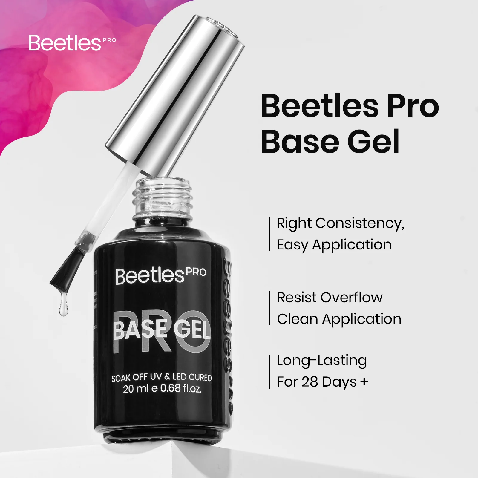 Beetles Pro Gel Base Coat HEMA Free TPO Free 20ml - Image 2