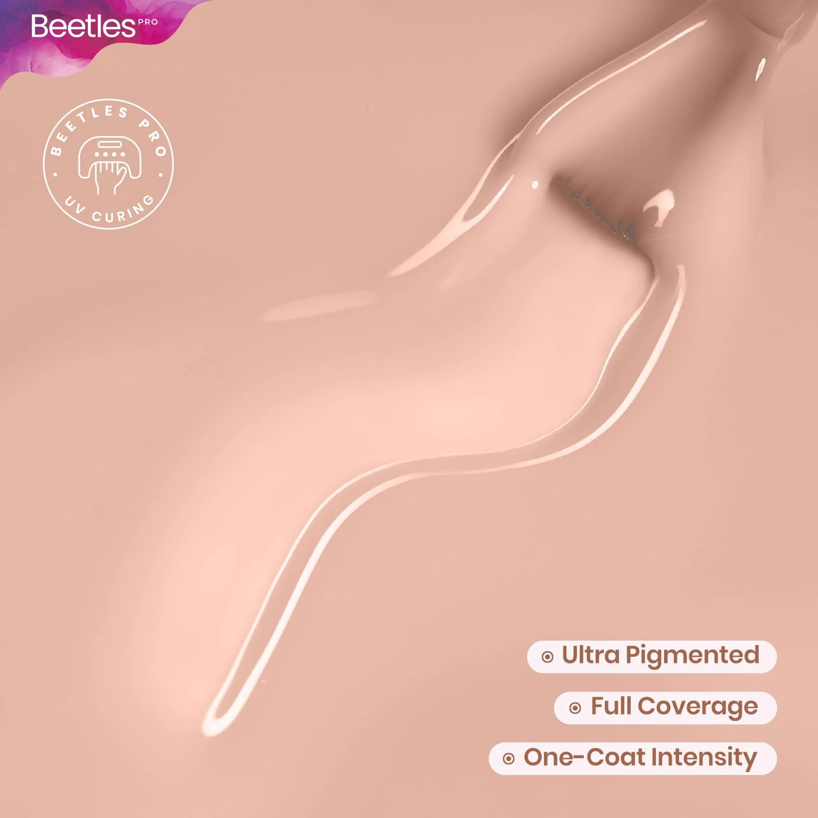 Beetles Pro Nude Gel Polish - Insecure but Pretty, Milky Pink Nail Color 20ML Sheer Nude Jelly Gel Polish - Image 3