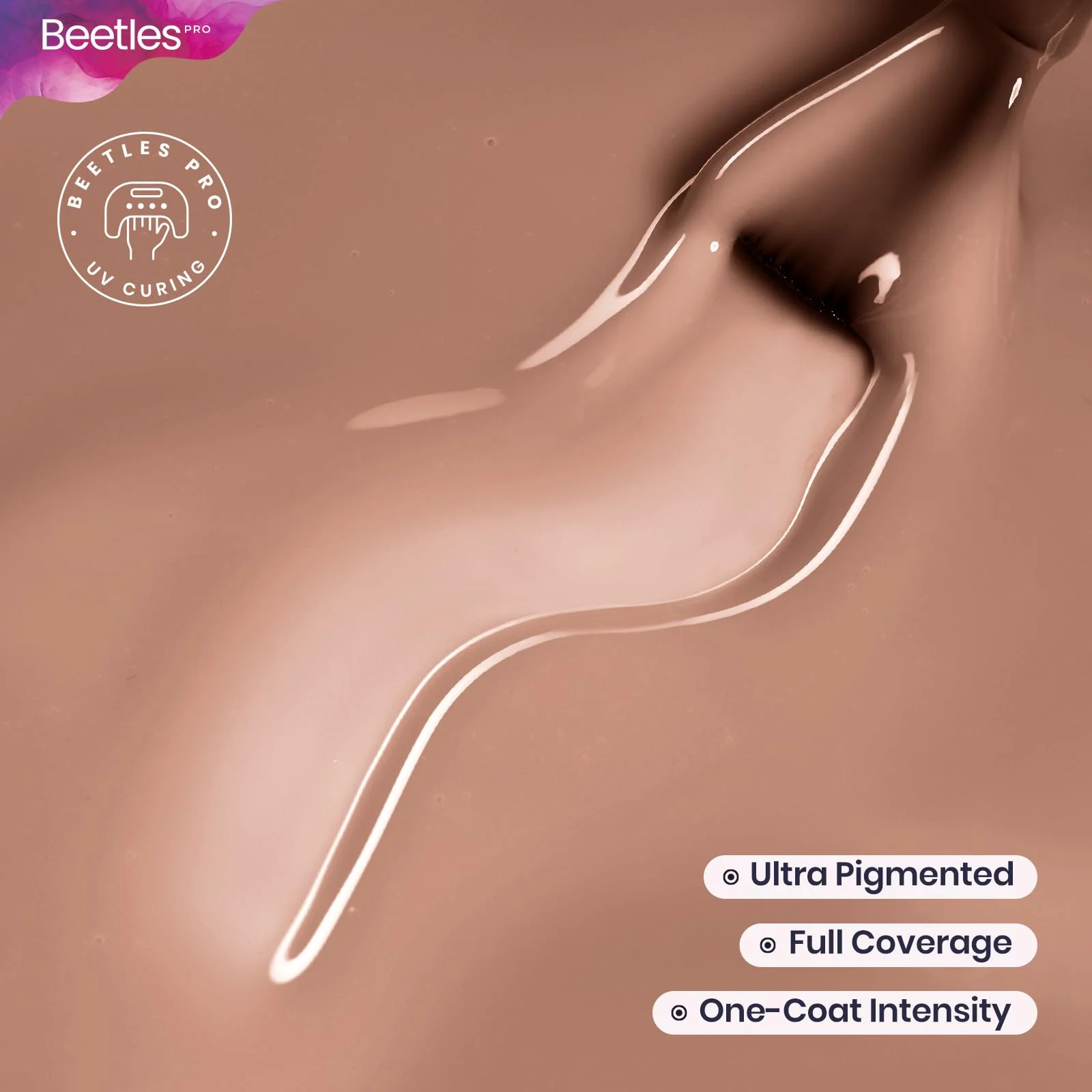 Beetles Pro Nude Gel Polish Let It Be 1 Pcs 20ml Nude Brown Neutral Gel Polish - Image 3