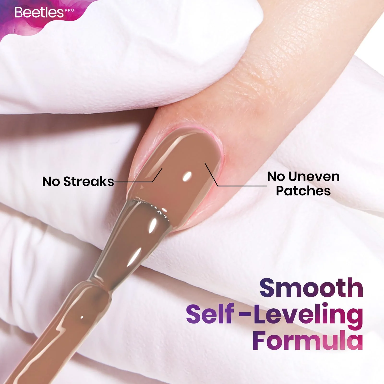 Beetles Pro Nude Gel Polish Let It Be 1 Pcs 20ml Nude Brown Neutral Gel Polish - Image 5