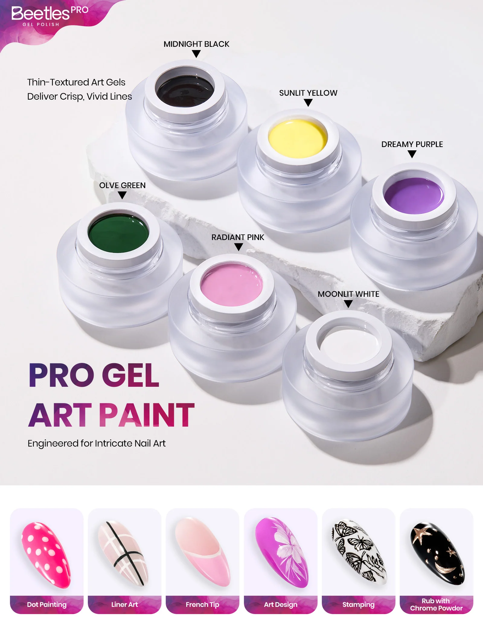 Beetles Pro Poetry of Garden HEMA Free TPO Free 18 Colors Gel Nail Polish Set 15ml - Image 5