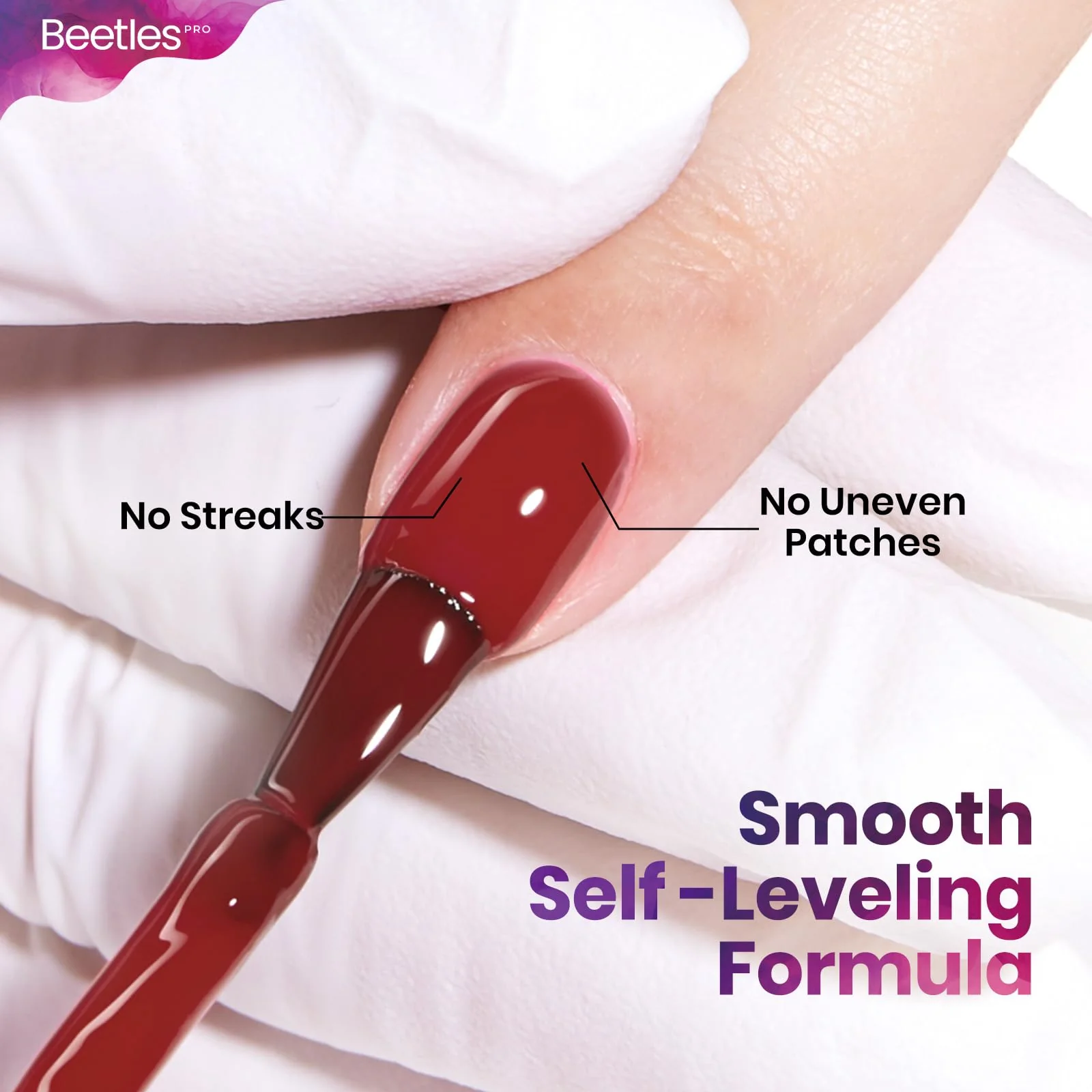 Beetles Pro Red Gel Polish Not Your Type Bright Red 20ML - Image 6