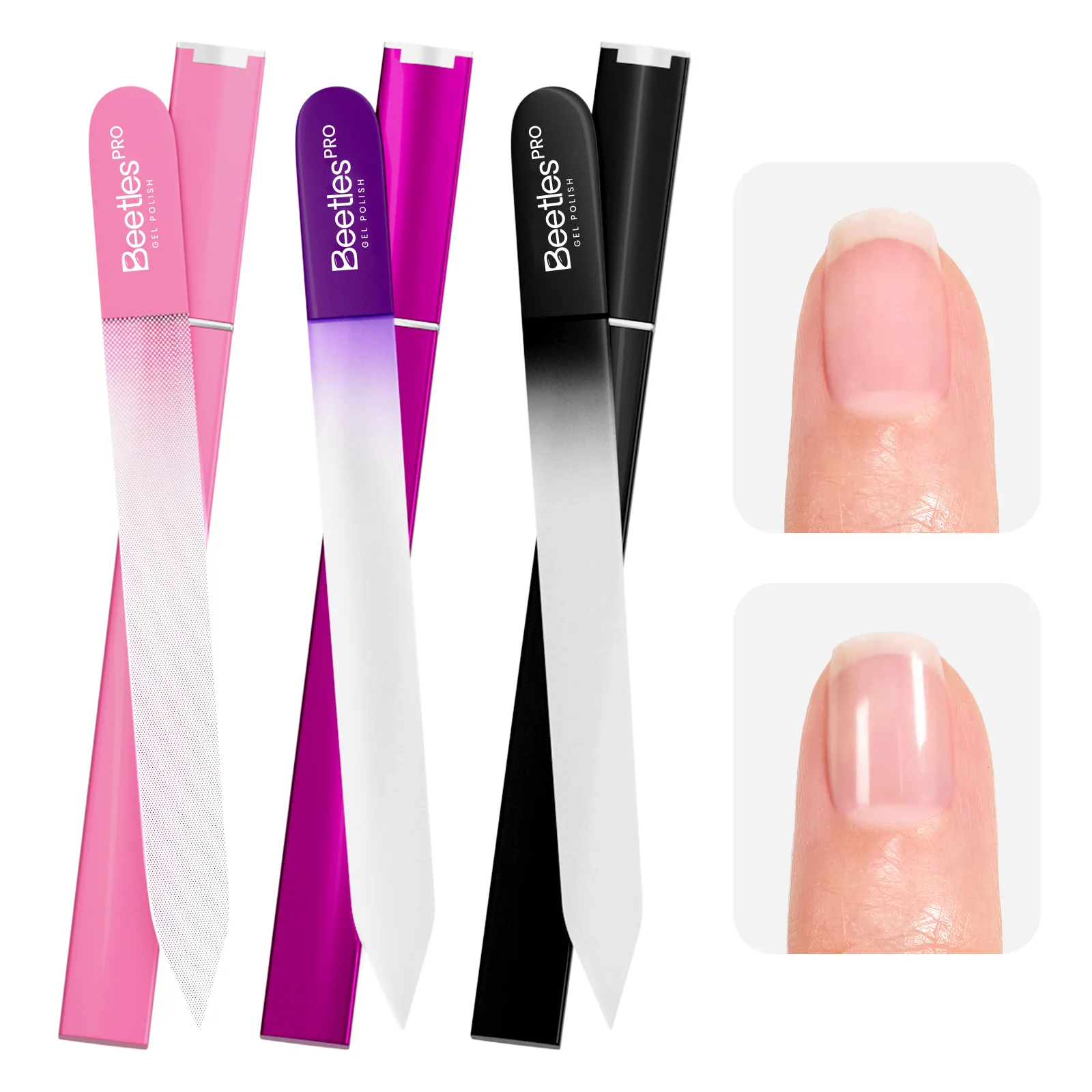 Beetles Pro Shine & Shape Trio Glass Nail File