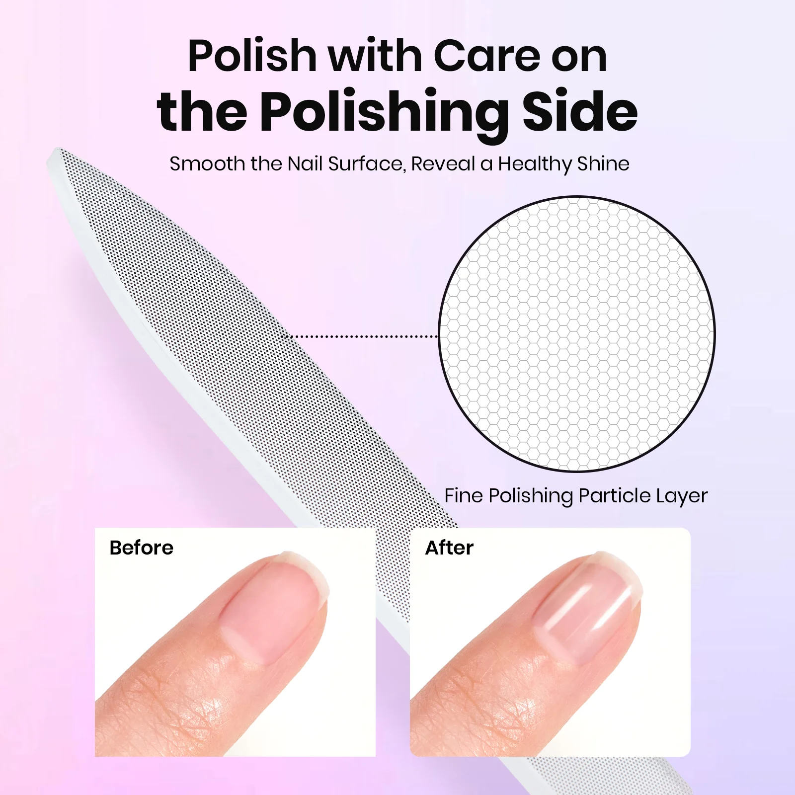 Beetles Pro Shine & Shape Trio Glass Nail File - Image 4