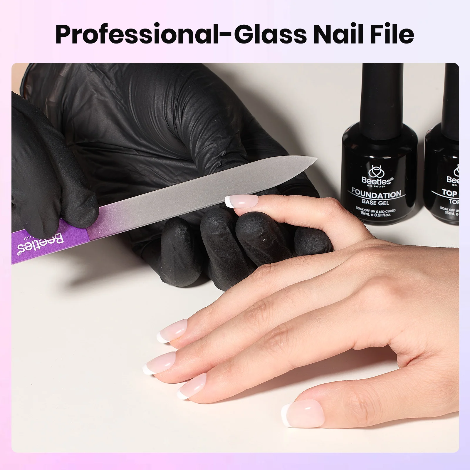 Beetles Pro Shine & Shape Trio Glass Nail File - Image 8