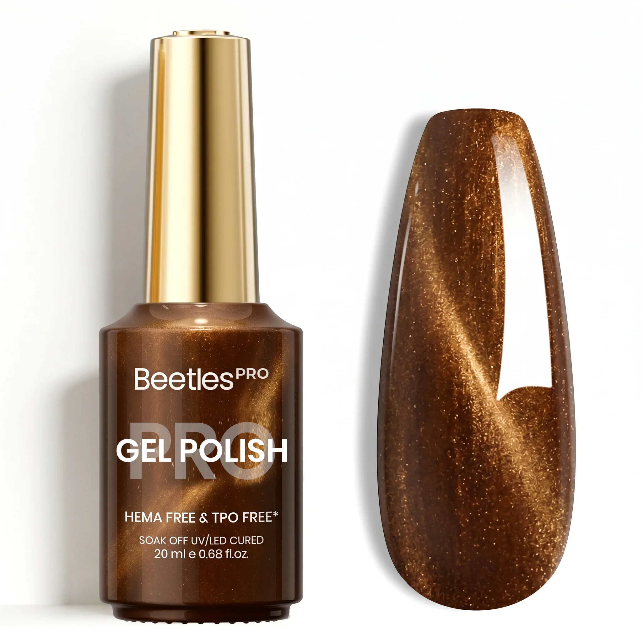 Beetles Pro Smoky Quartz HEMA Free TPO Free Cat Eye Gel Polish 20ml