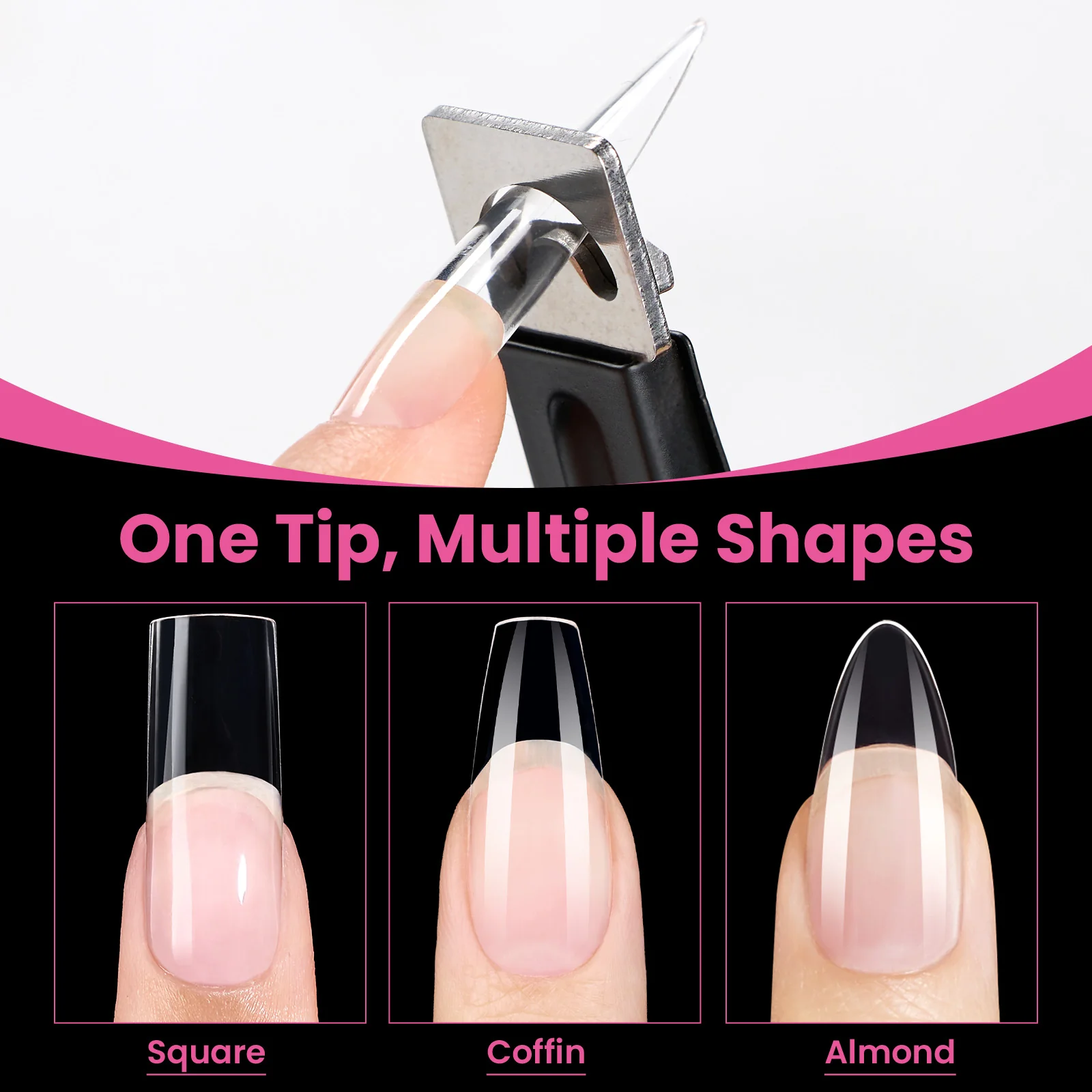 Beetles Pro Tipex Instant Apex Nail Tips, XXL Stiletto, 512pcs 16 Sizes for DIY Salon-look Extensions - Image 5