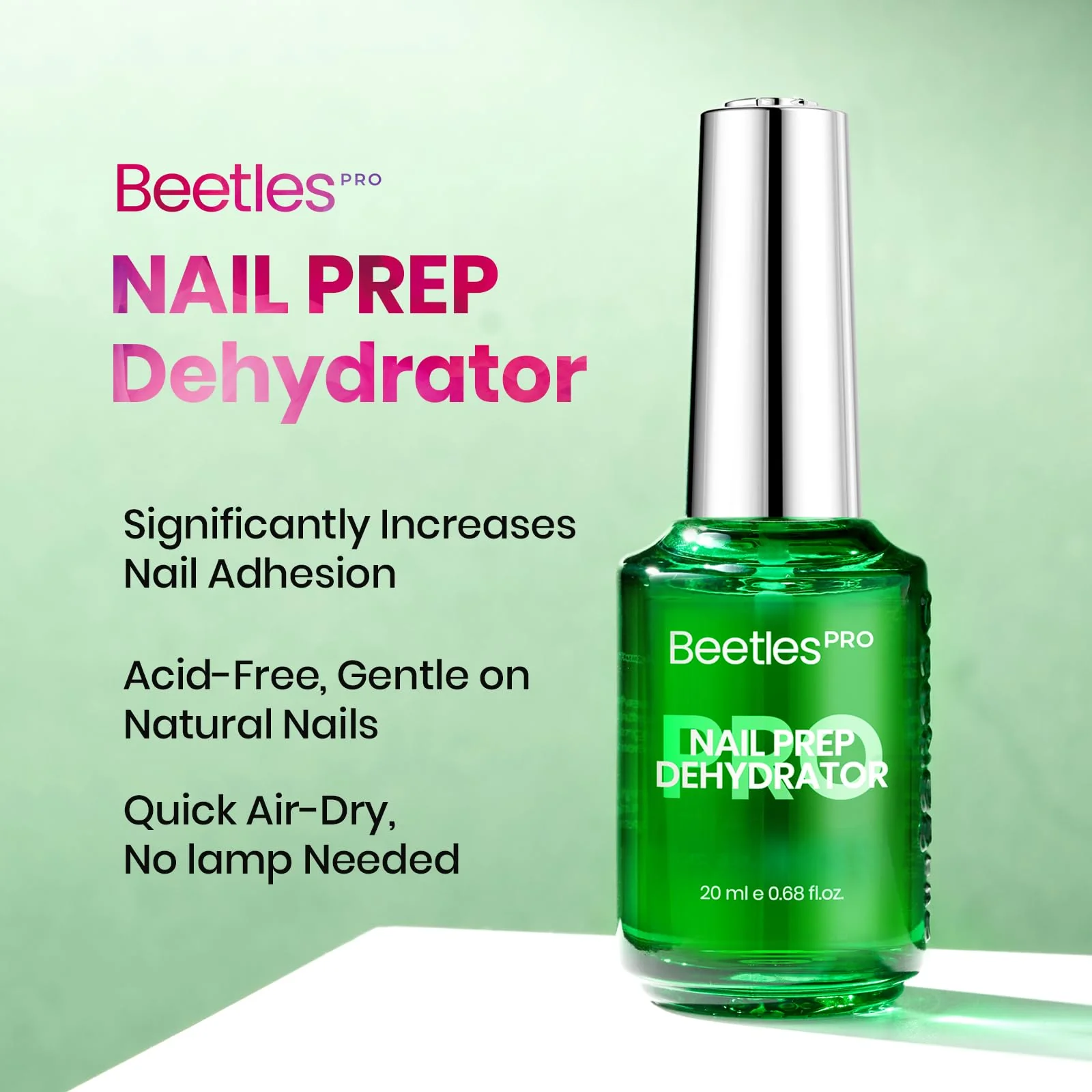 Beetles Professional Nail Prep Dehydrator - Natural Nails Superior Bonding Primer for Acrylic Powder and Gel Nail Polish - Image 2