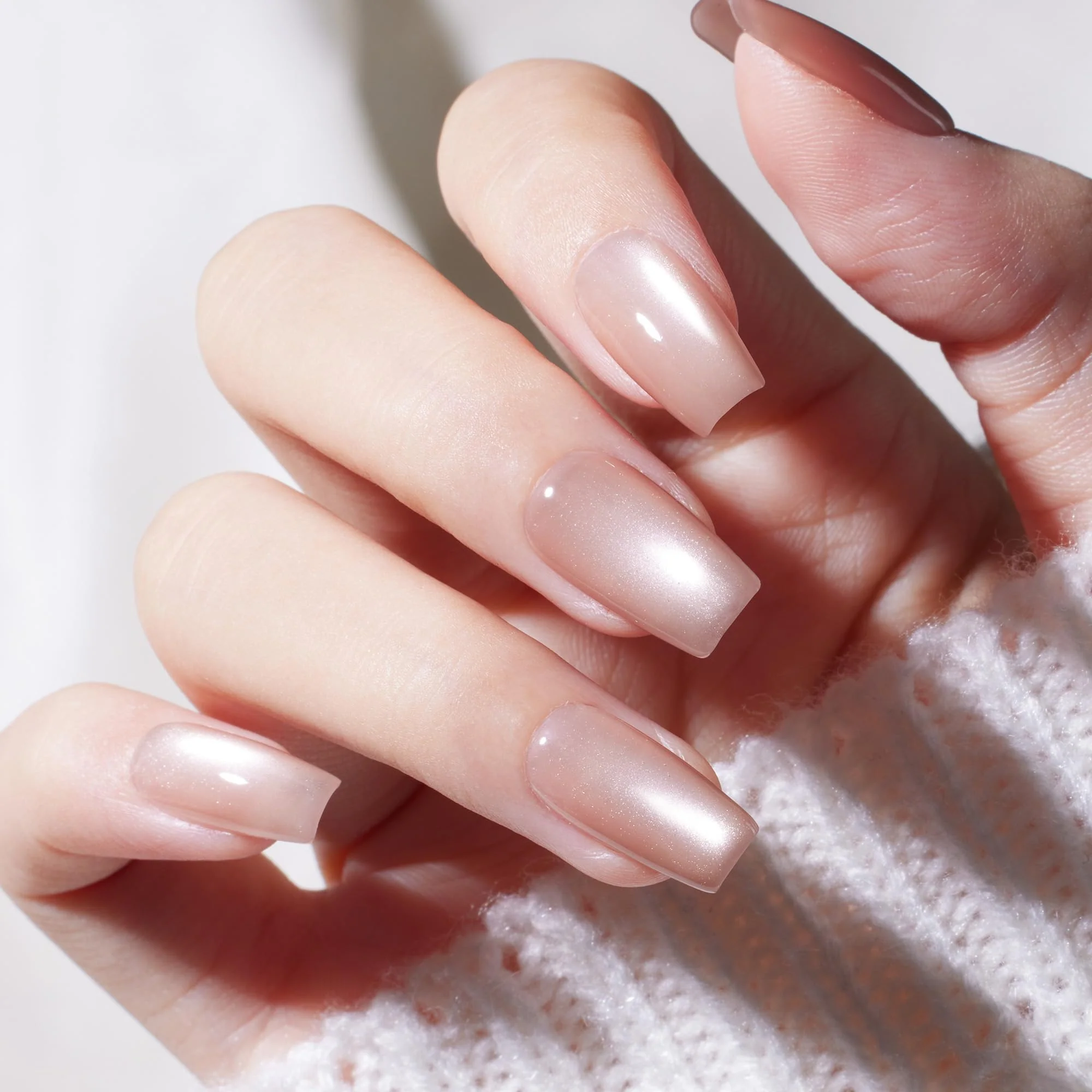 Beetles Silk Serum Nude HEMA FREE Cat Eye Gel Nail Polish - 15ML Glitter Gel Polish Nails - Image 7