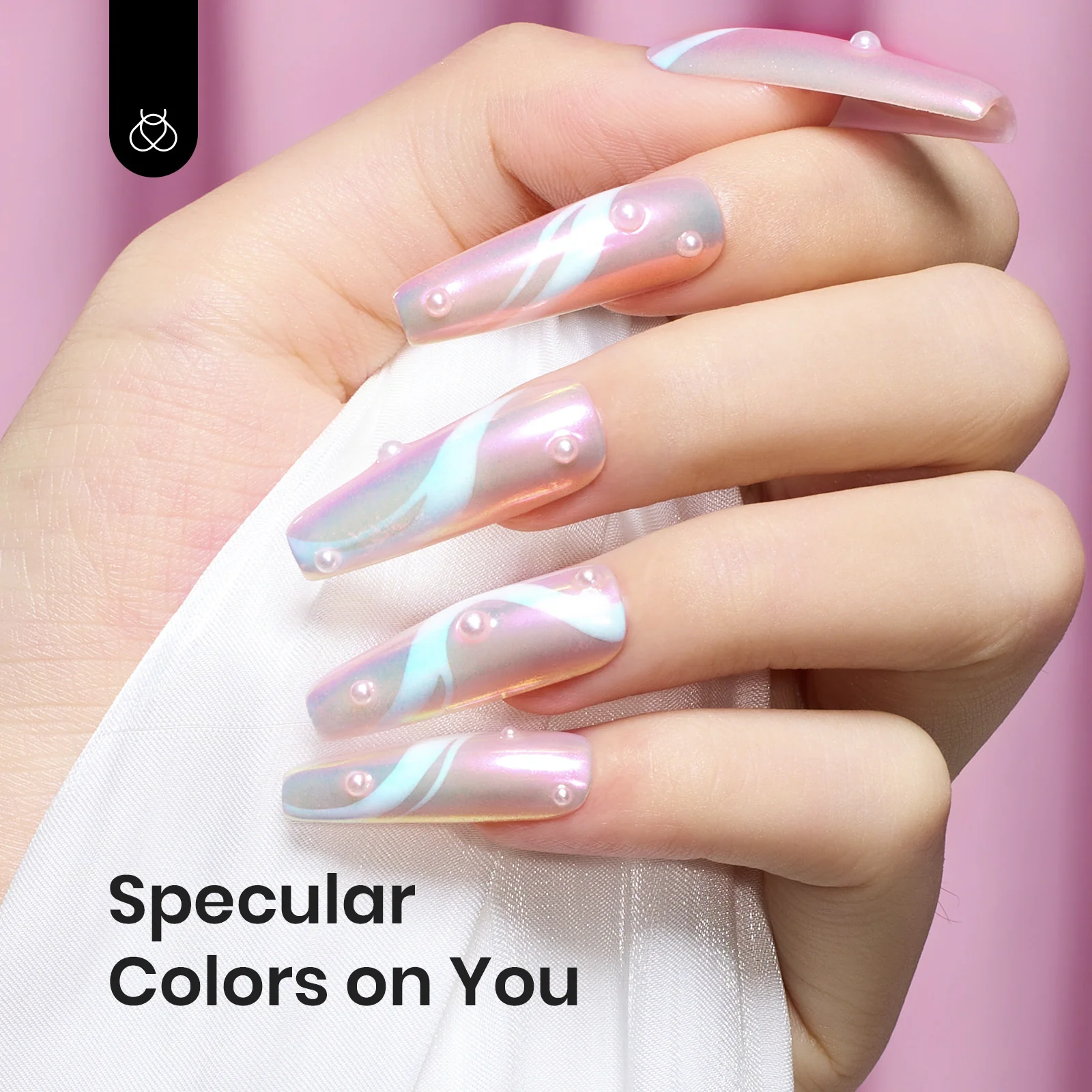 Beetles Stay Shining Aurora Blue Glazed Chrome Nail Powder - Image 6