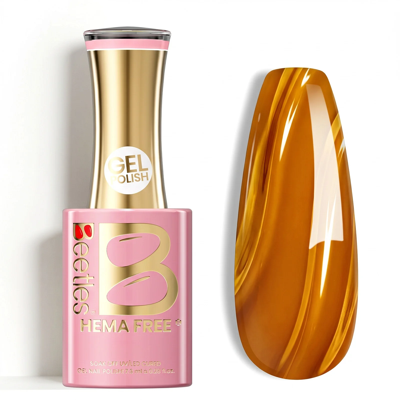 Beetles Stay Shining Champagne Diamond HEMA Free TPO Free Cat Eye Gel Polish 15ml with Magnet