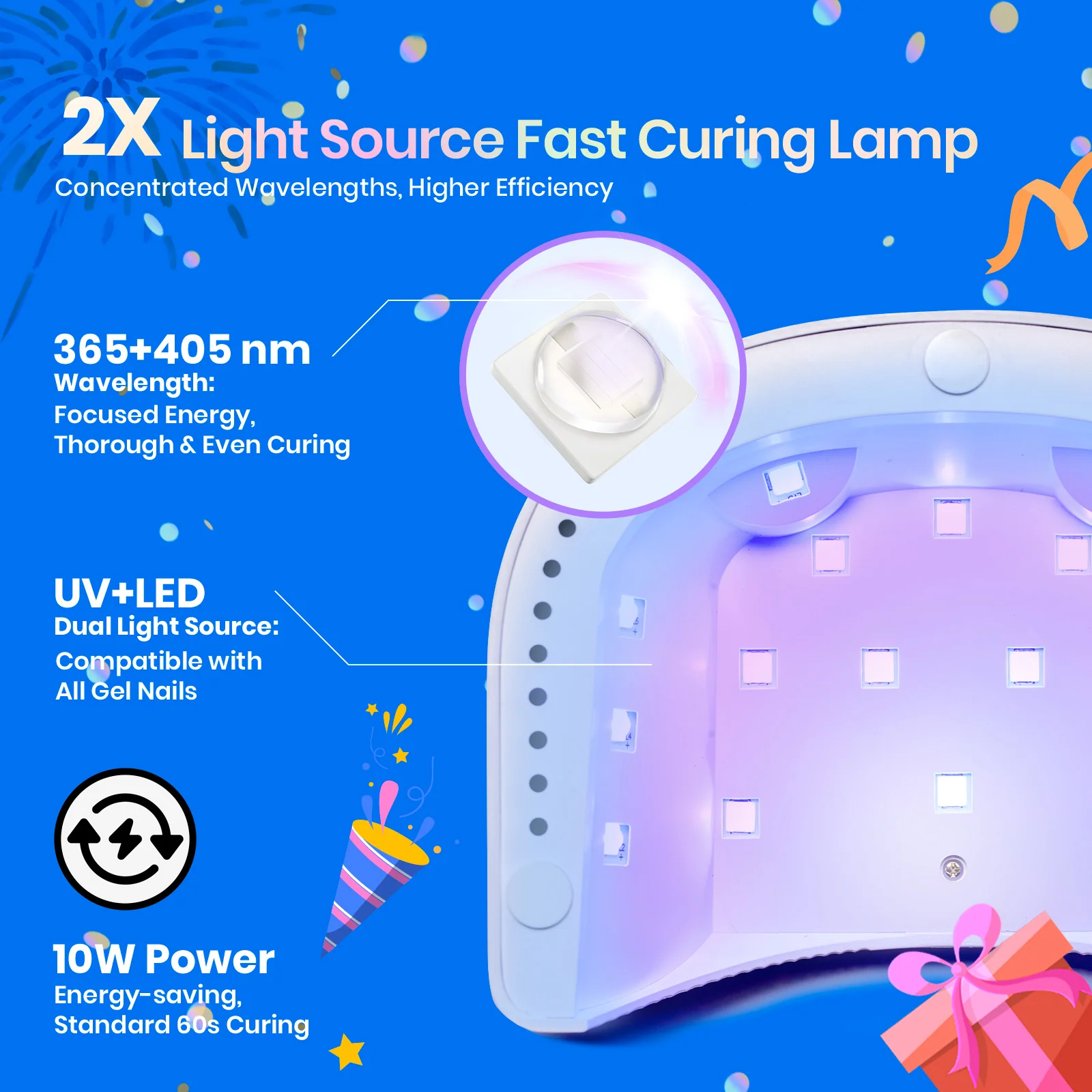 Beetles Stay Shining Colorful Dreamscape HEMA-FREE TPO FREE Gel Nail Kit with UV Light, DIY Salon-Quality at Home - Image 4