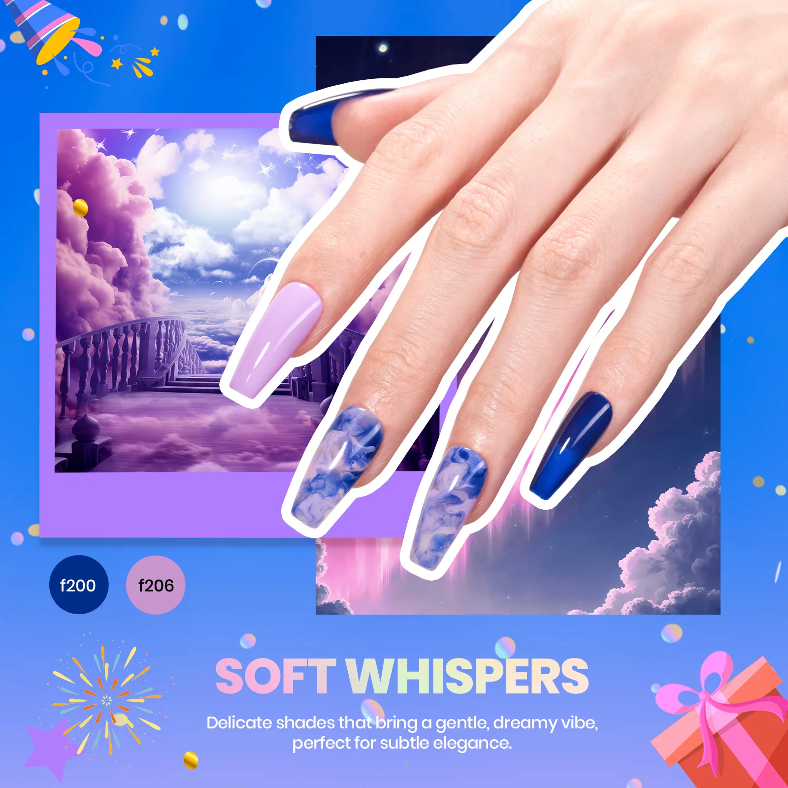 Beetles Stay Shining Colorful Dreamscape HEMA-FREE TPO FREE Gel Nail Kit with UV Light, DIY Salon-Quality at Home - Image 7