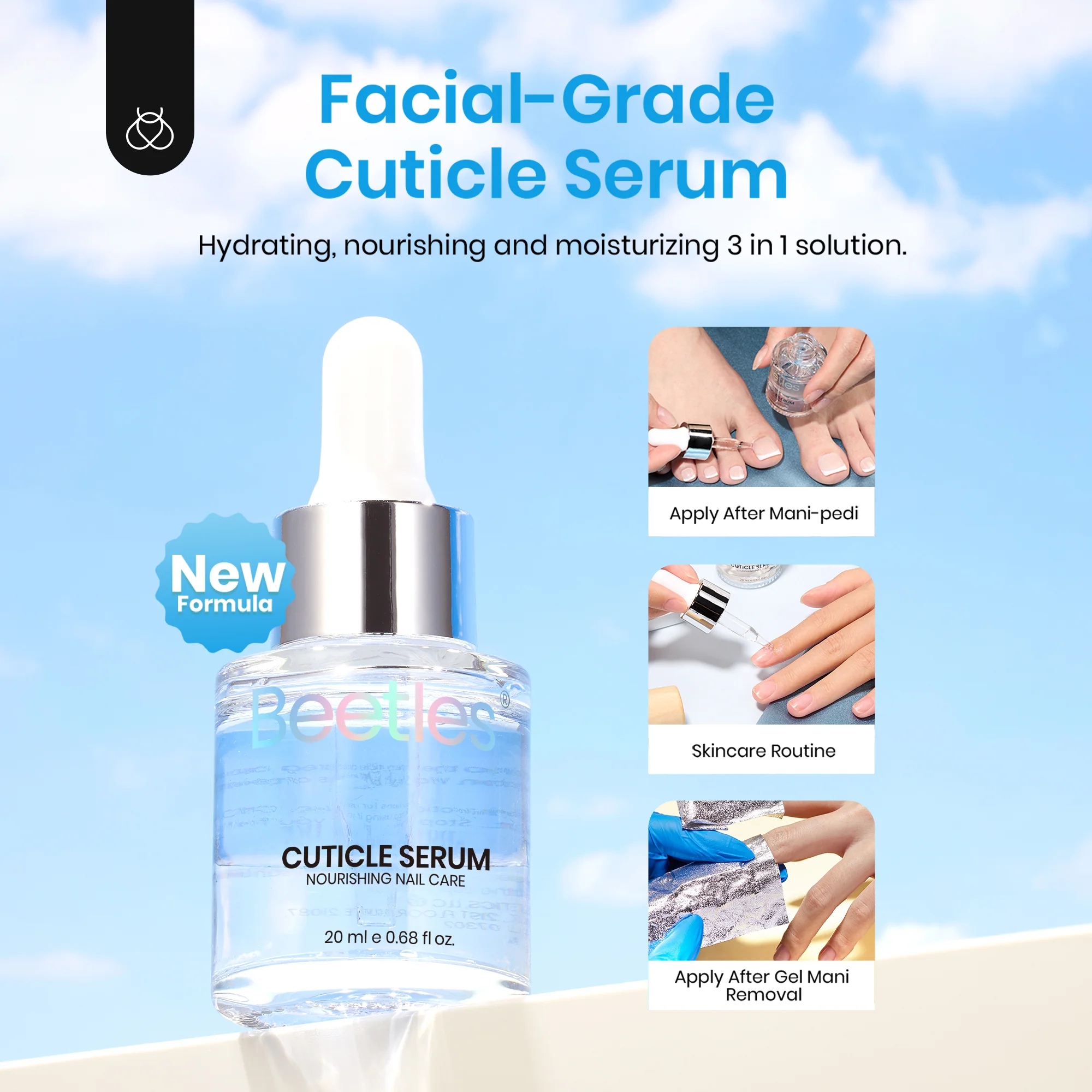 Beetles Stay Shining Cuticle Serum Blue Tansy Scent 20ml - Image 2