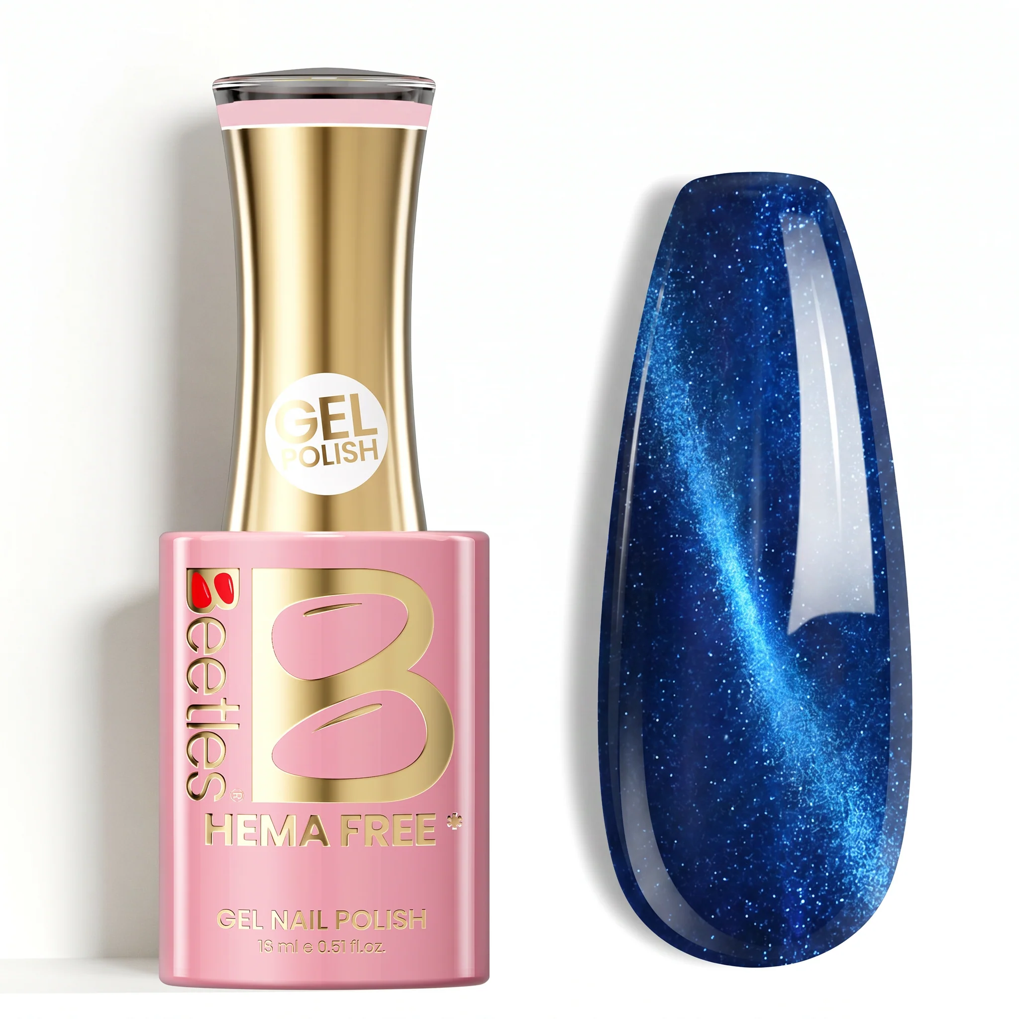 Beetles Stay Shining Cyber Abyss HEMA Free TPO Free Cat Eye Gel Nail Polish with Magnetic 15ml