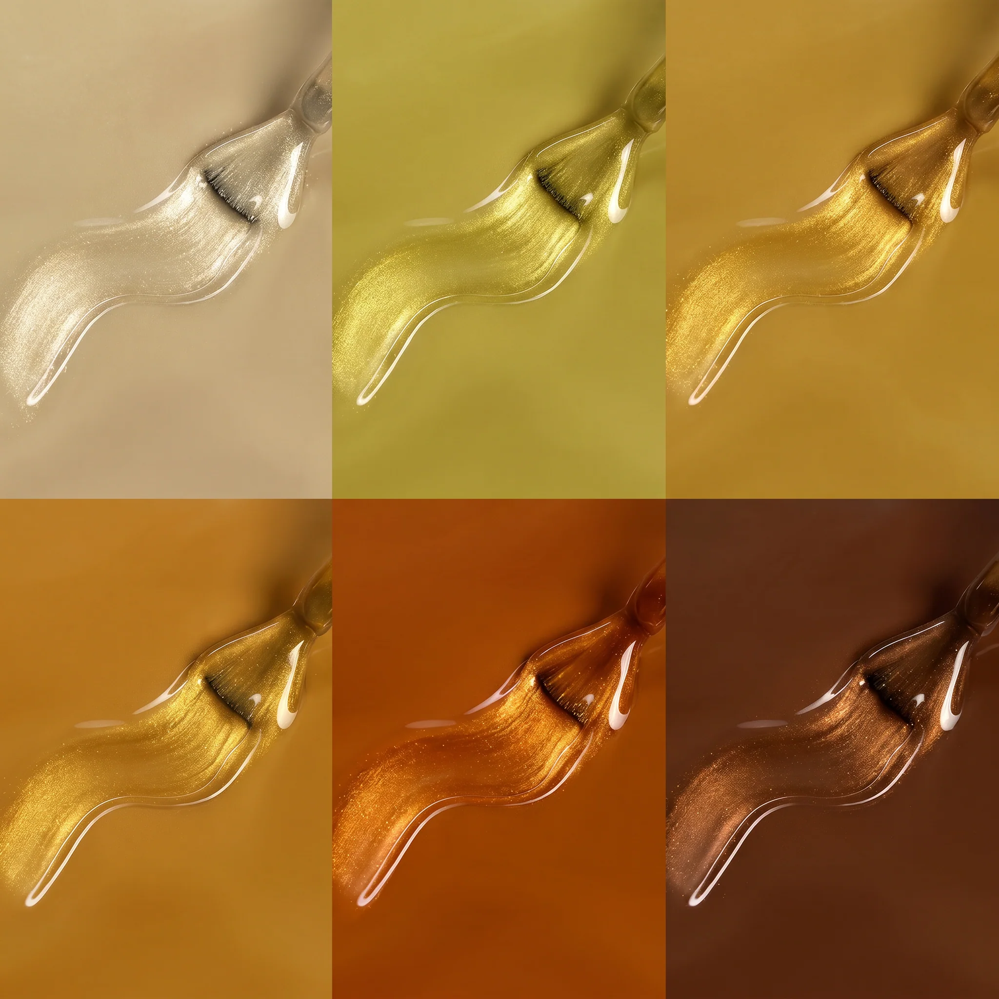 Beetles Stay Shining Falling Gold HEMA Free TPO Free 6 Colors Cat Eye Gel Polish Set 7.5ml - Image 2