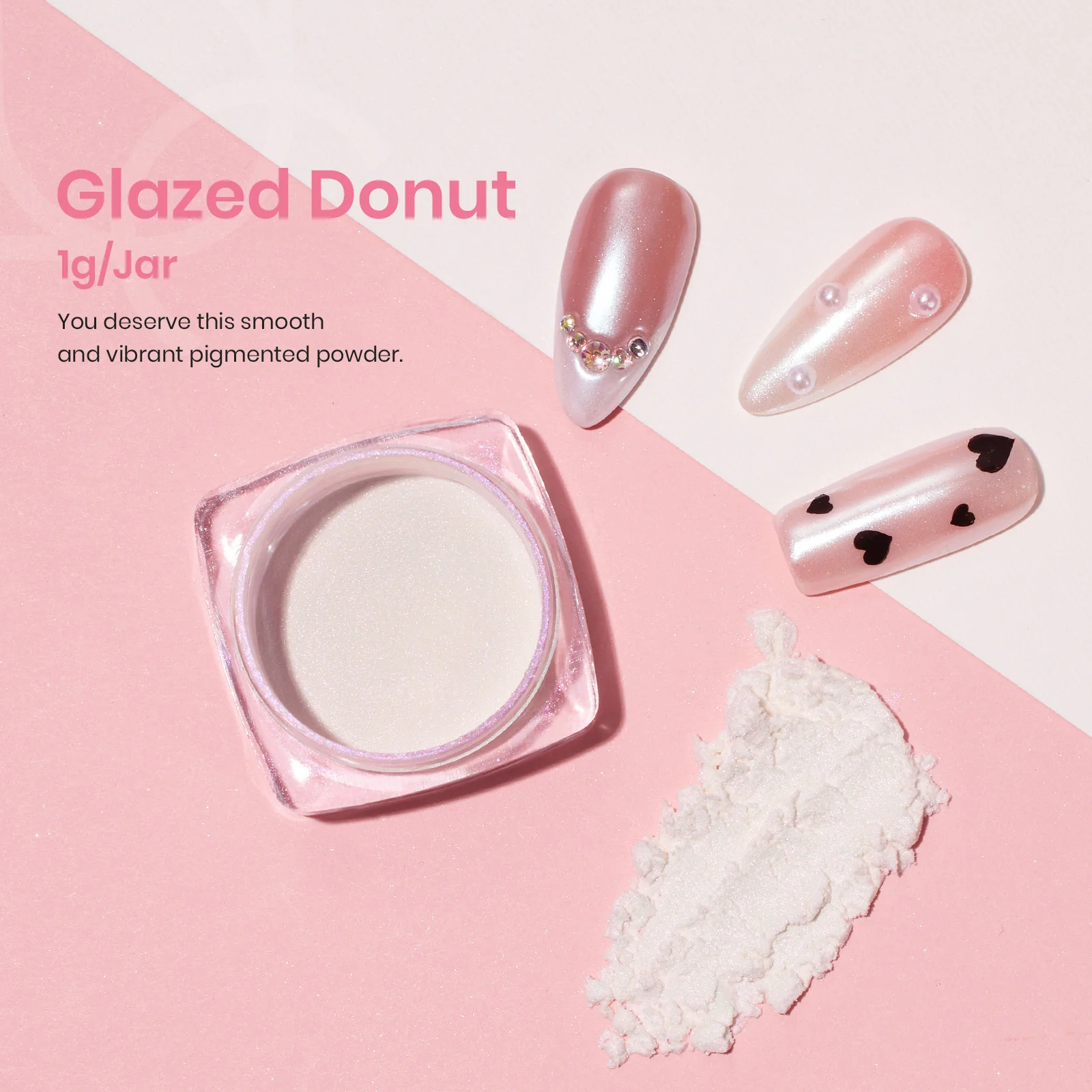 Beetles Stay Shining Glazed Donut Chrome Nail Powder - Image 2