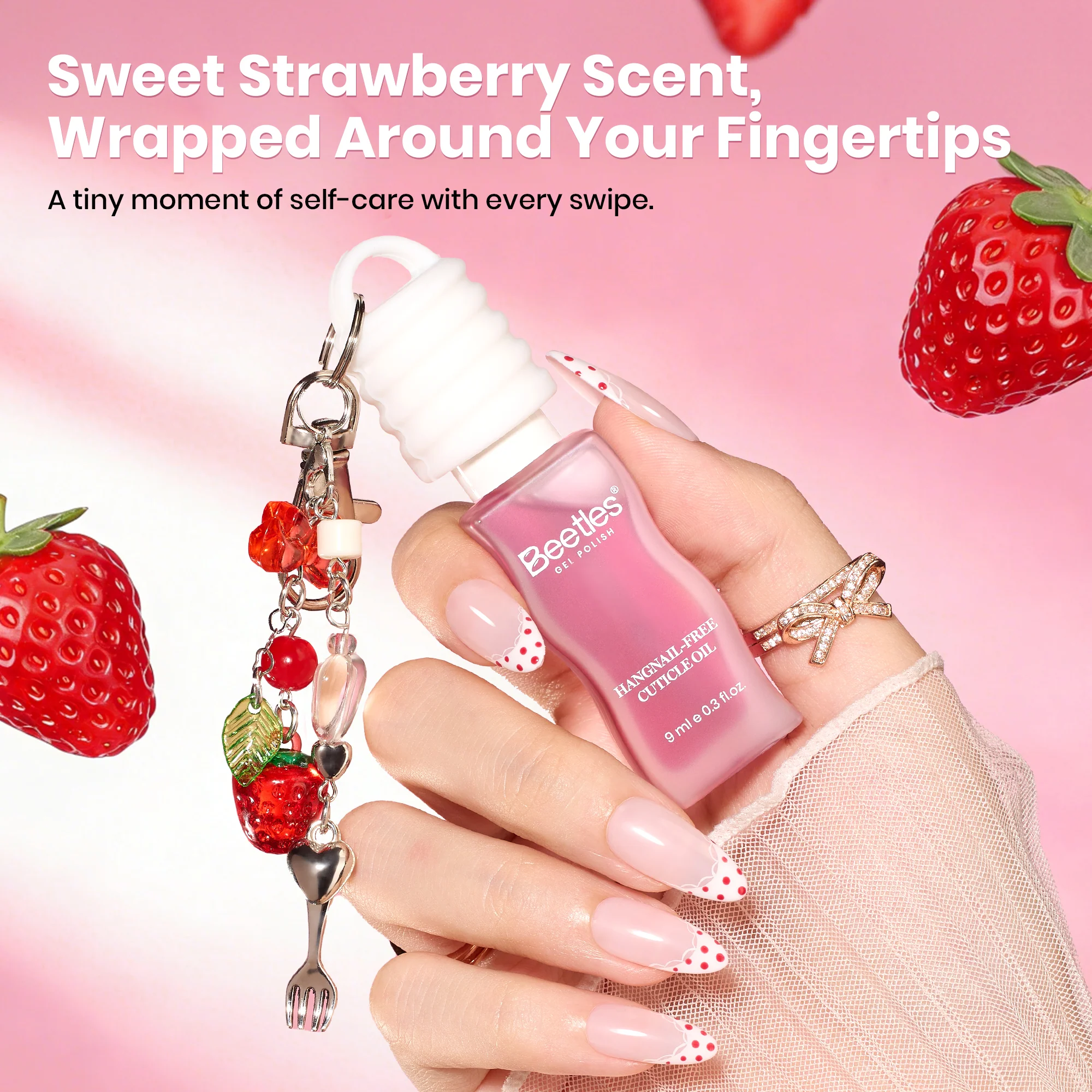 Beetles Stay Shining Hangnail-Free Cuticle Oil Strawberry Scent 9ml - Image 6