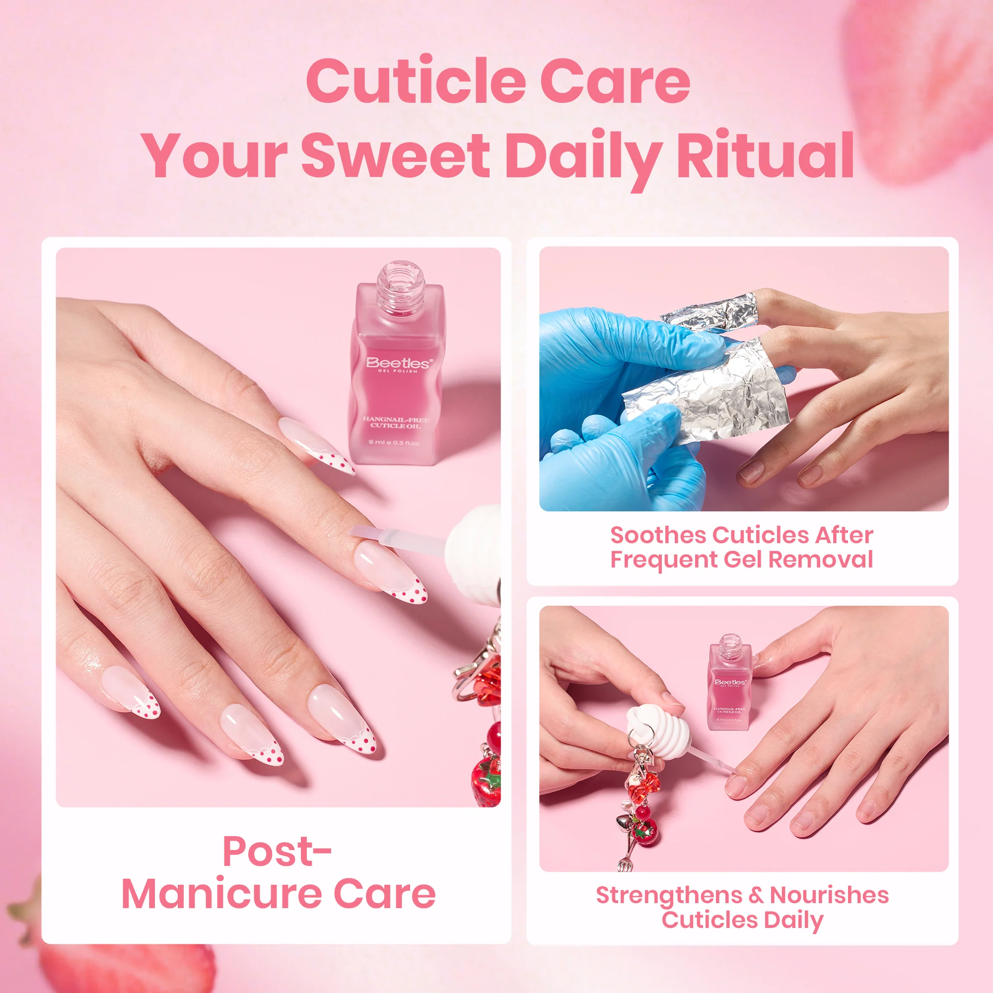 Beetles Stay Shining Hangnail-Free Cuticle Oil Strawberry Scent 9ml - Image 8