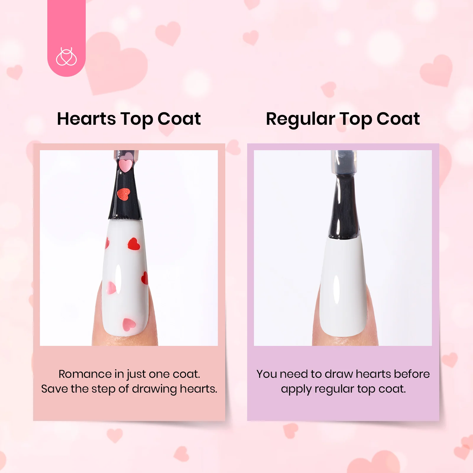 Beetles Stay Shining Heart Glitter Top Coat HEMA Free & TPO Free 15ml - Image 4