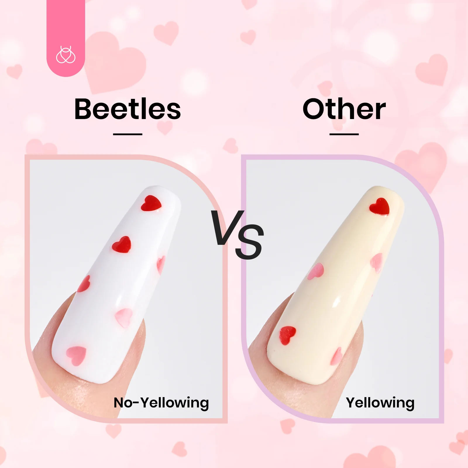 Beetles Stay Shining Heart Glitter Top Coat HEMA Free & TPO Free 15ml - Image 7