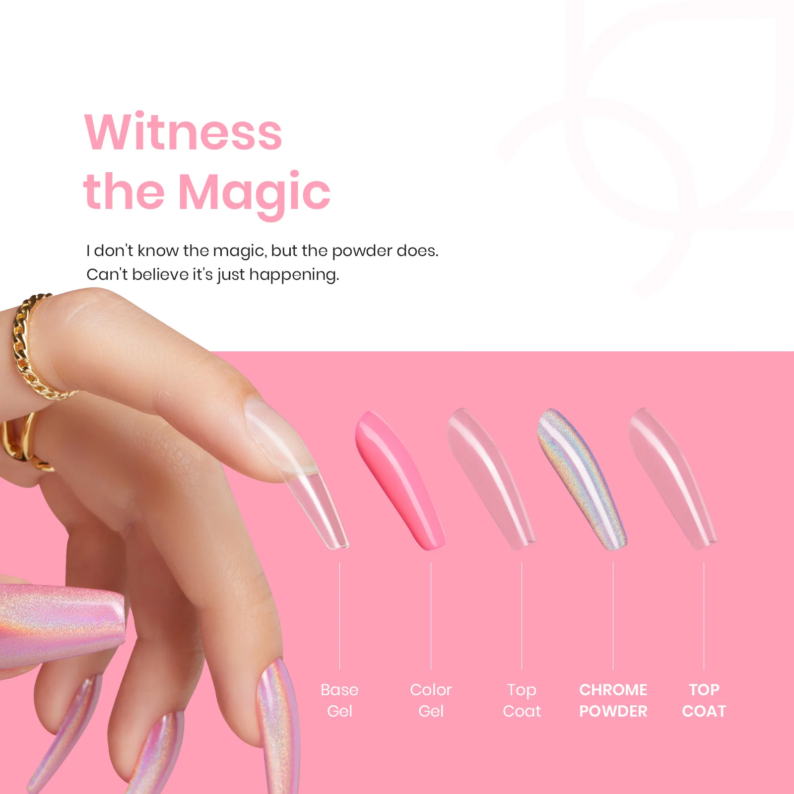 Beetles Stay Shining Holographic Effect Chrome Nail Powder Set - Image 4