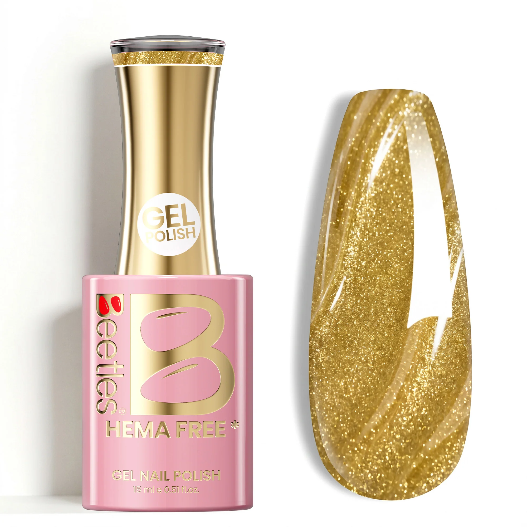 Beetles Stay Shining Honeybee's Dance HEMA Free TPO Free Cat Eye Gel Polish 15ml with Magnet