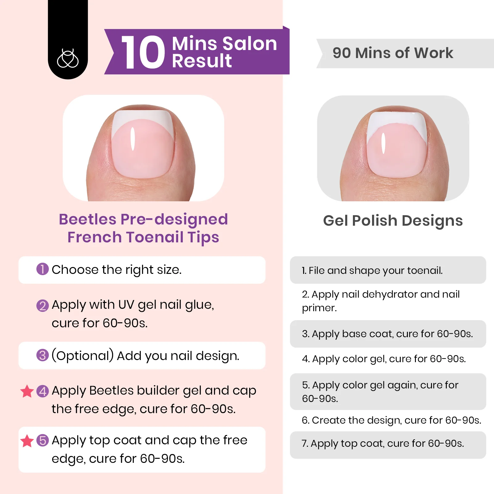 Beetles Stay Shining Ivory French Press On Nails - Image 6