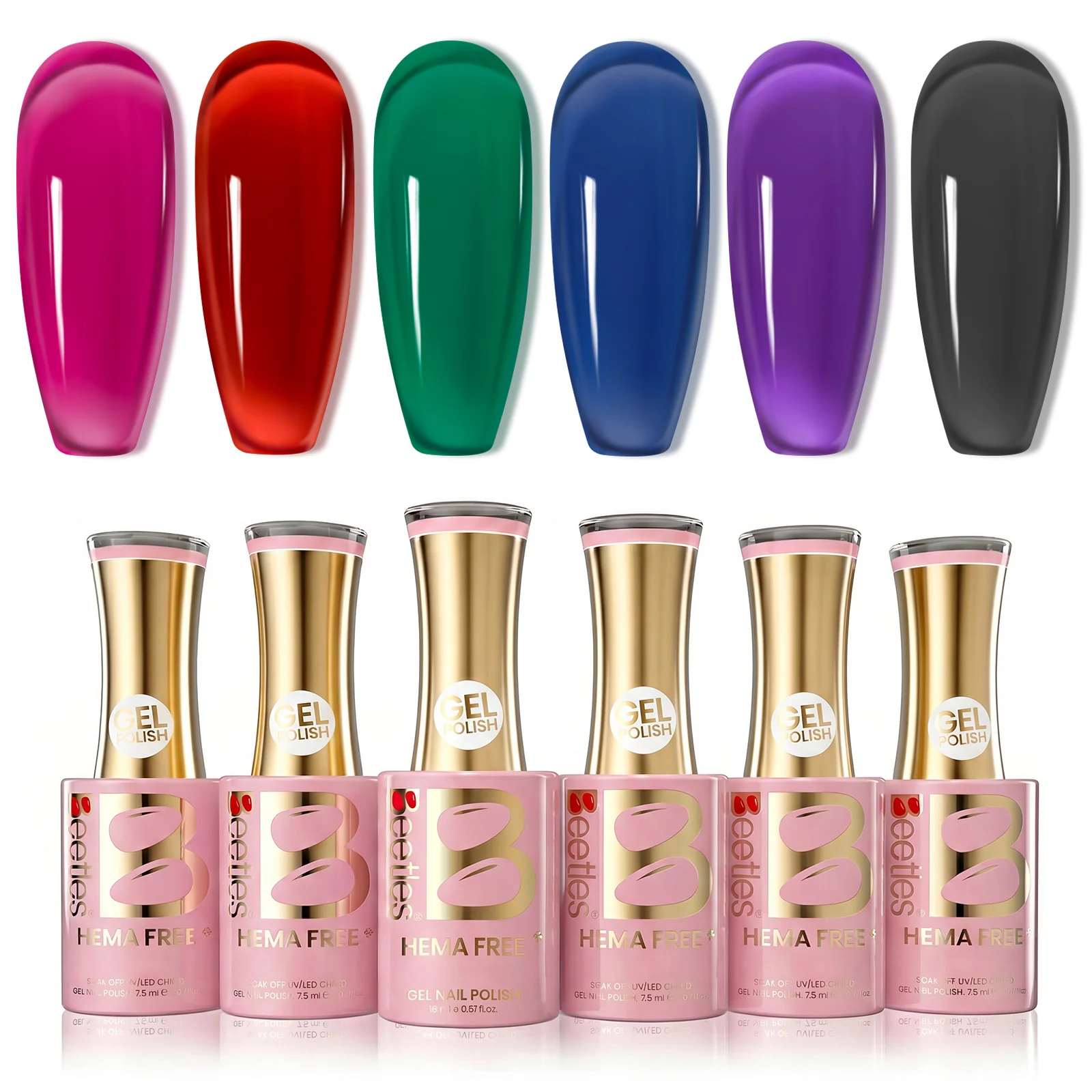 Beetles Stay Shining Jelly Magic HEMA Free TPO Free 6 Colors Jelly Gel Set 7.5ml