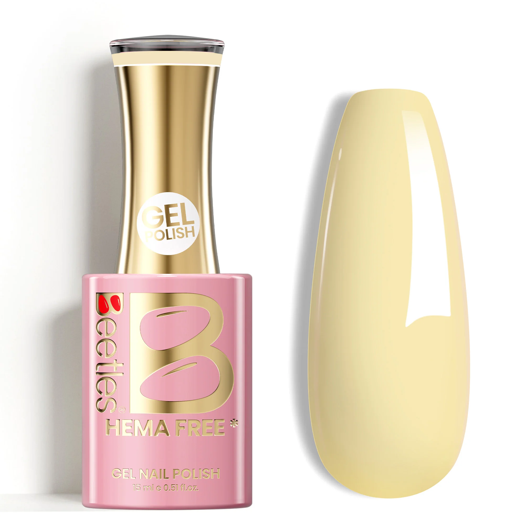 Beetles Stay Shining Lemon Cheese Cake HEMA Free TPO Free Gel Nail Polish 15ml