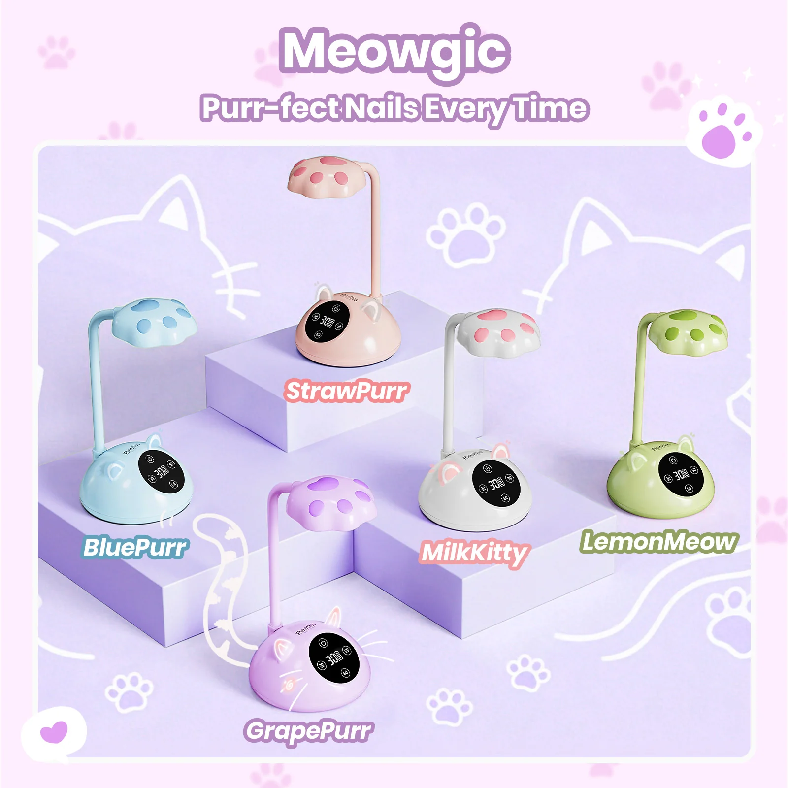 Beetles Stay Shining Meowgic GrapePurr Nail Lamp - Image 7