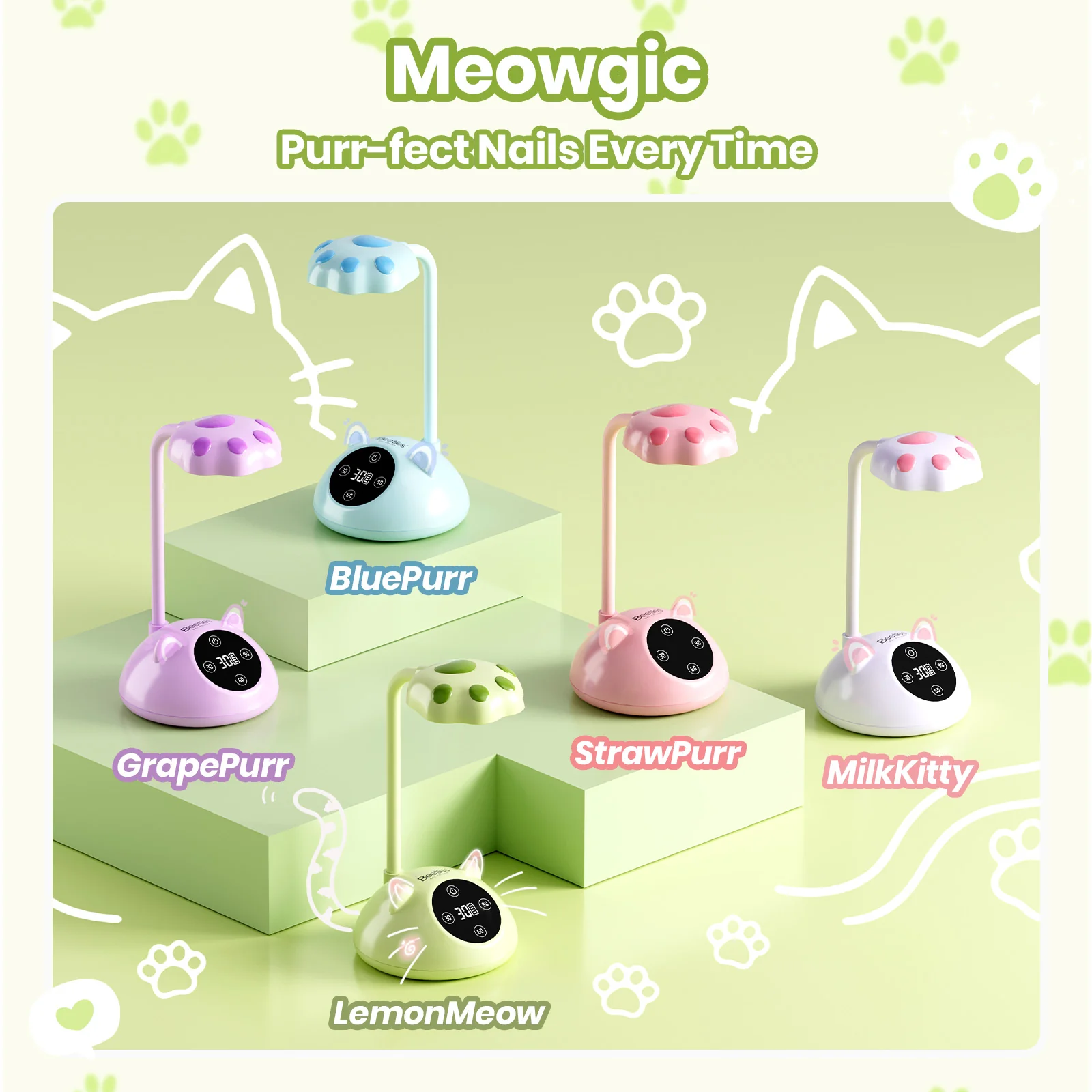 Beetles Stay Shining Meowgic LemonMeow Nail Lamp - Image 7
