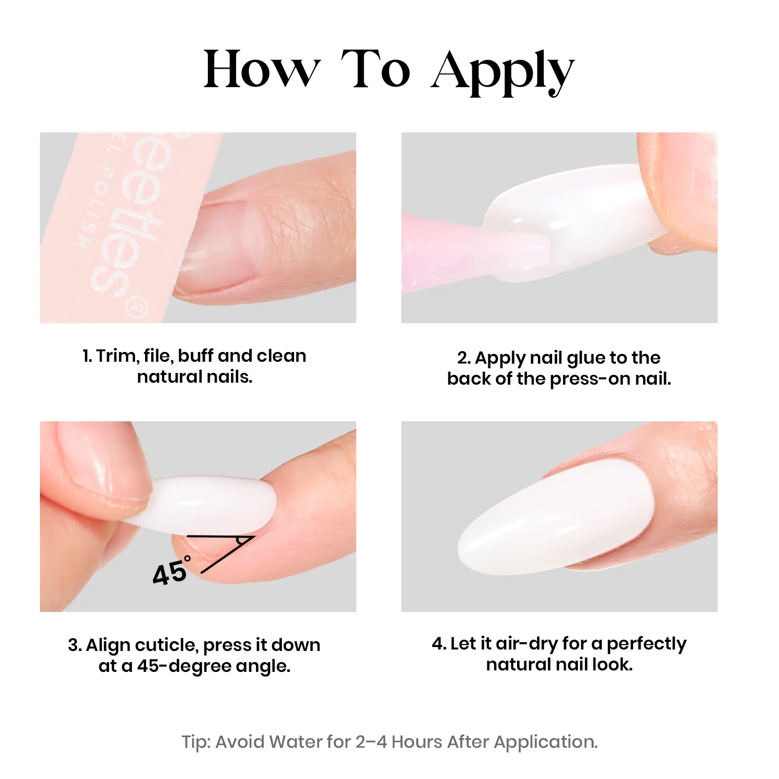 Beetles Stay Shining Milky White Press On Nails Short Square - Image 9