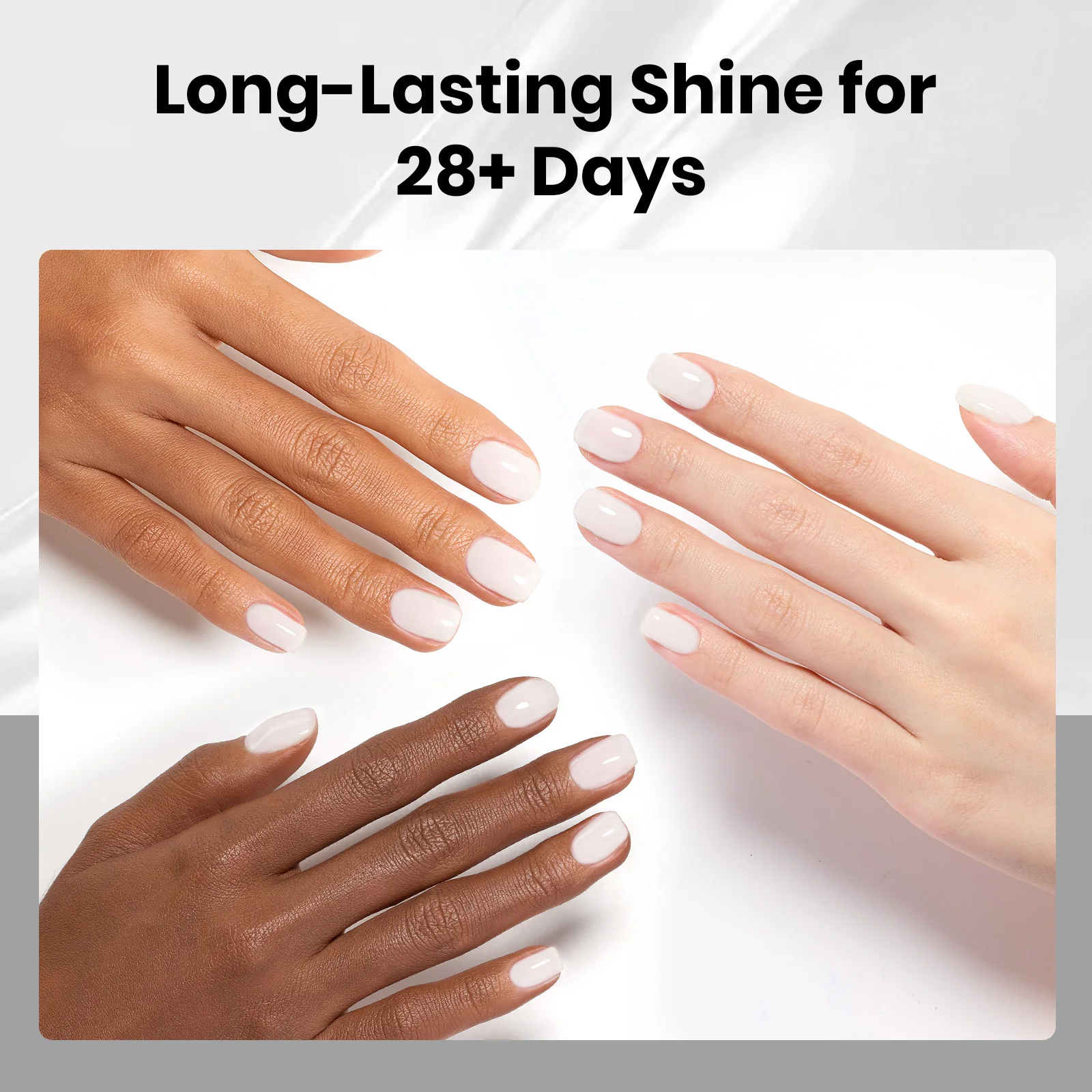 Beetles Stay Shining Milky White Top Coat HEMA Free & TPO Free 15ml - Image 7