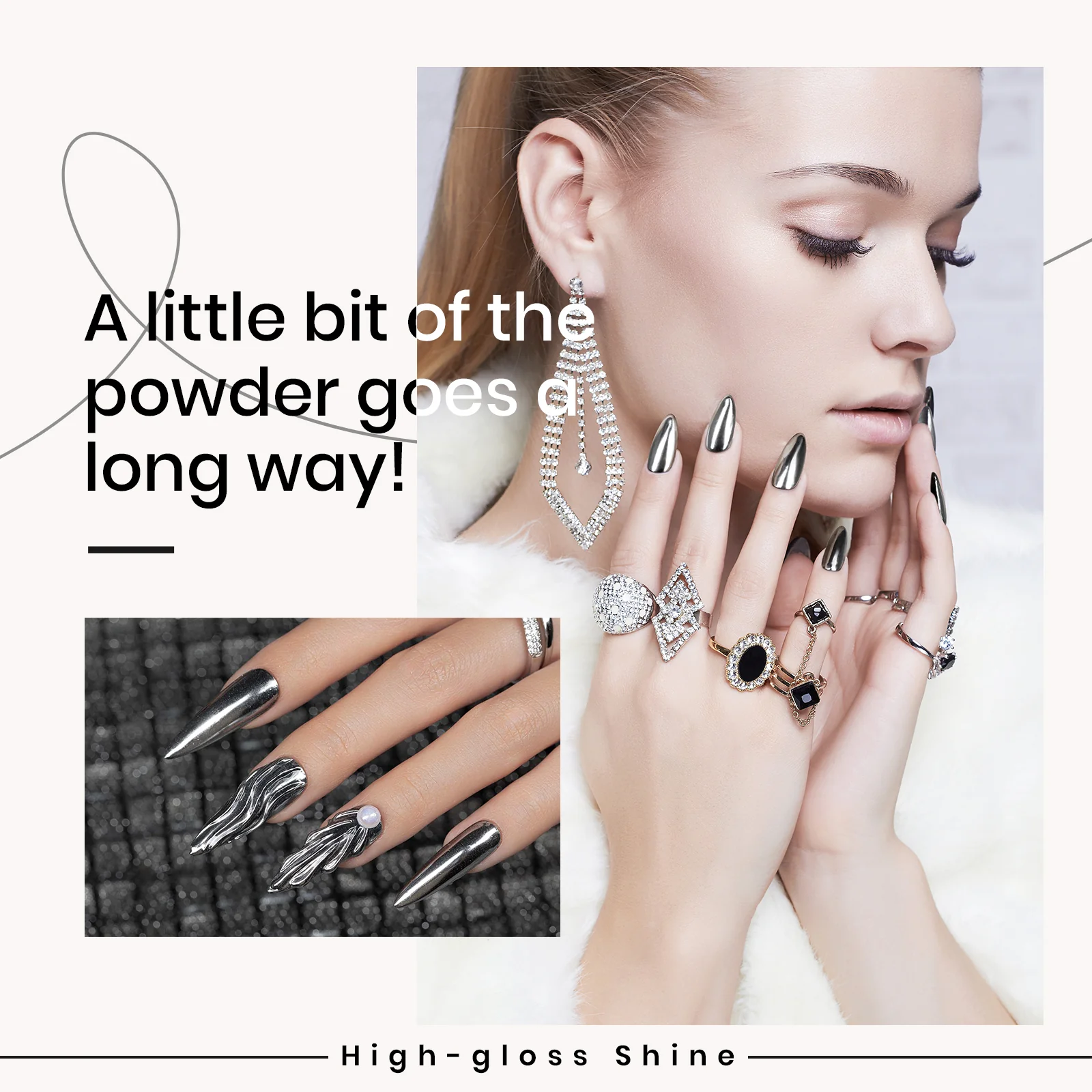 Beetles Stay Shining Mirror Effect Chrome Nail Powder - Image 4