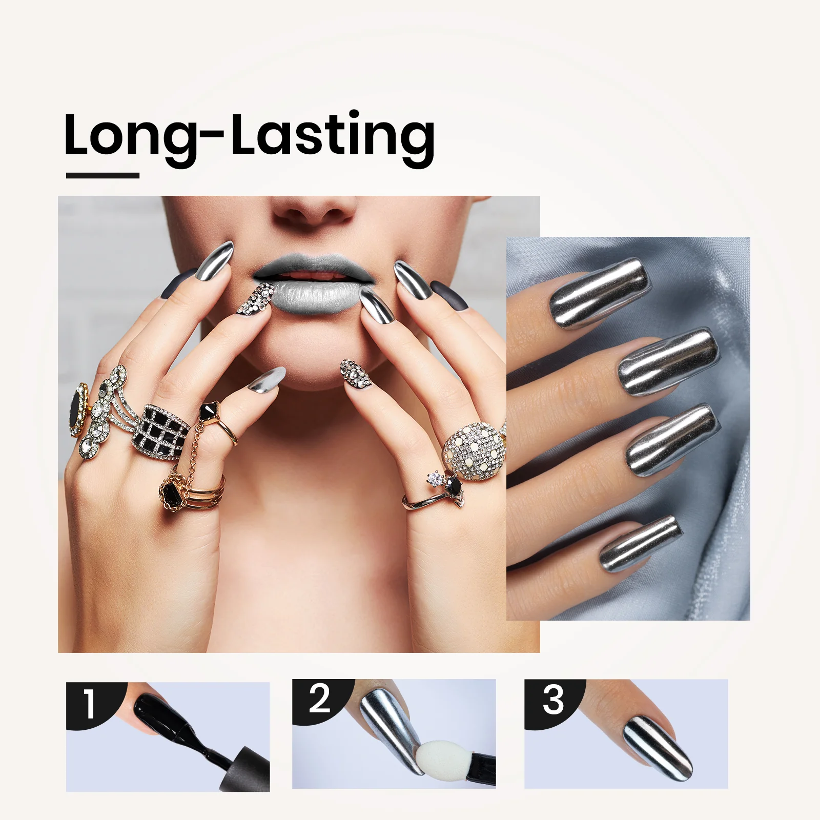 Beetles Stay Shining Mirror Effect Chrome Nail Powder - Image 7