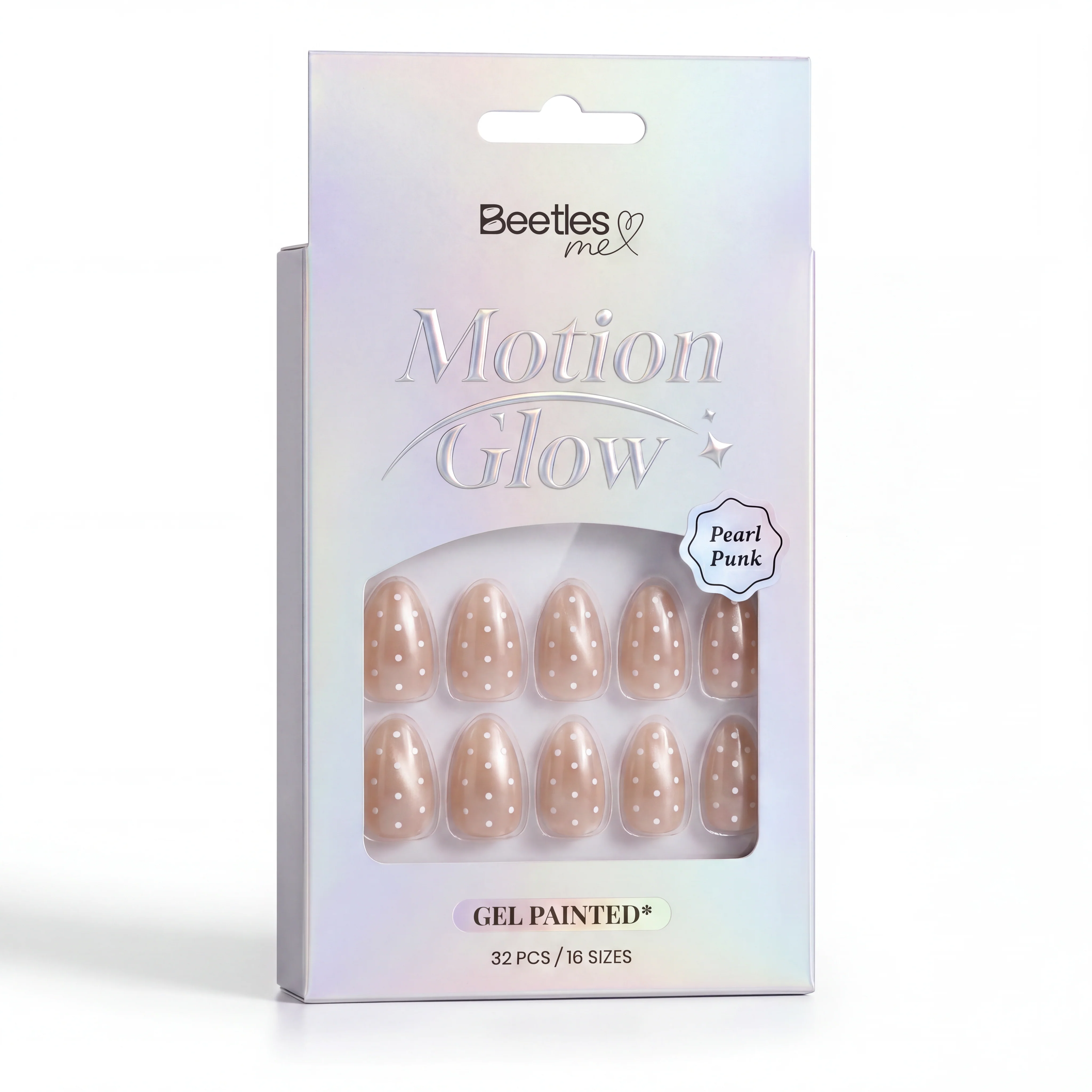 Beetles Stay Shining Polka Silkveil Press On Nails