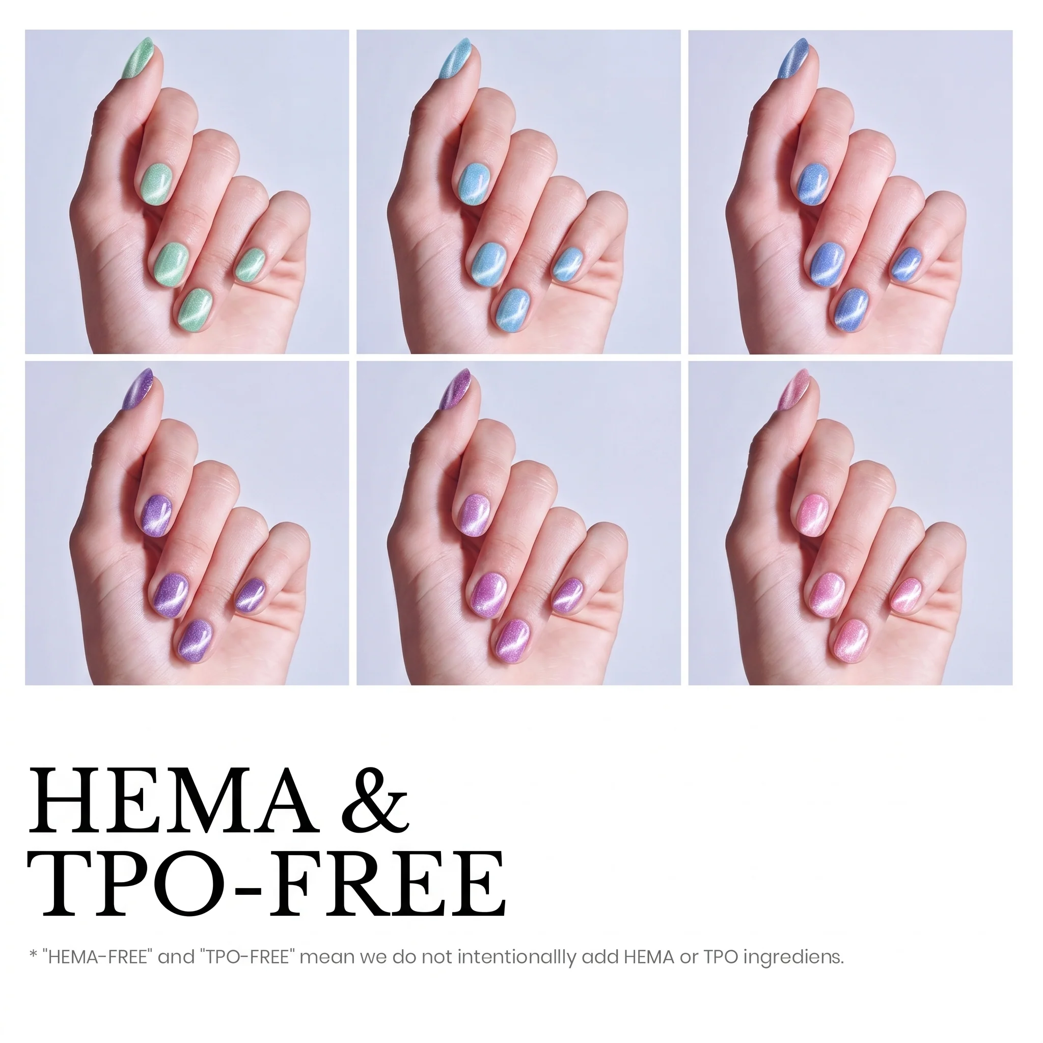 Beetles Stay Shining Prismatic Mirage HEMA Free TPO Free 6 Colors Cat Eye Gel Polish Set 7.5ml - Image 3