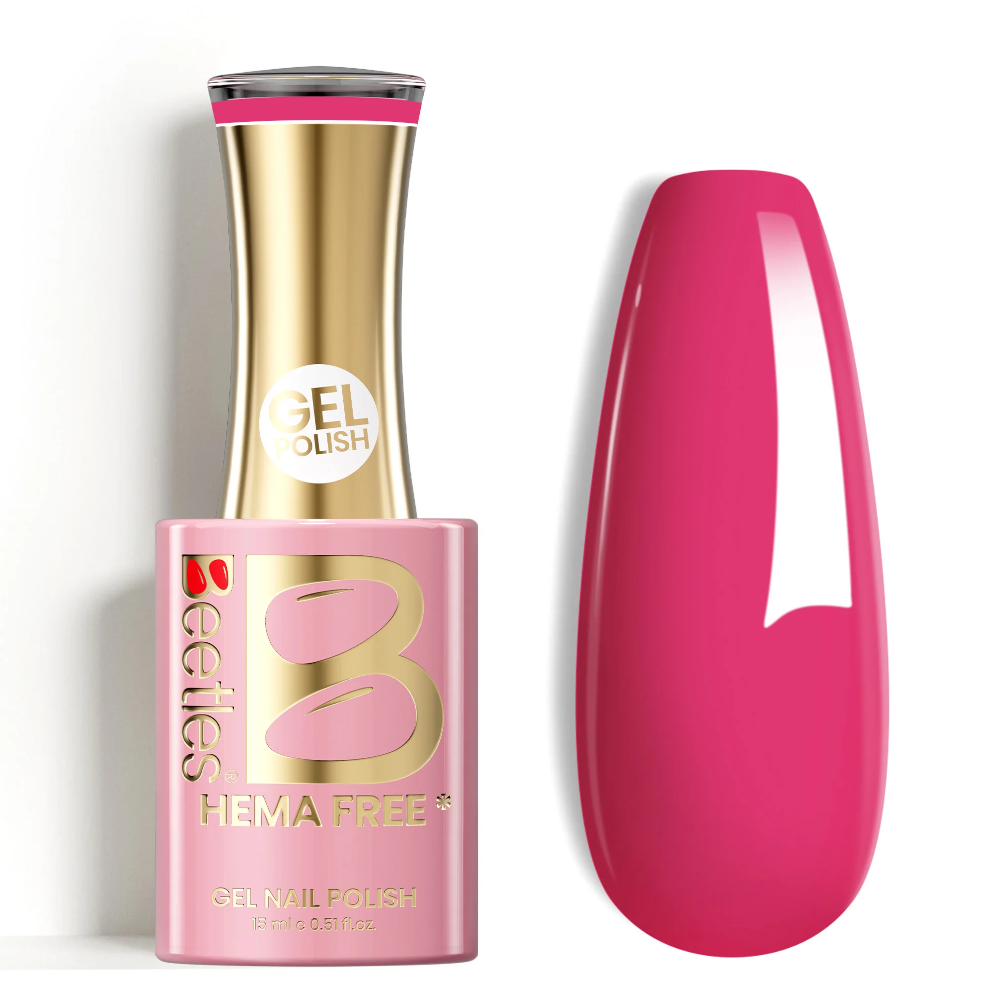 Beetles Stay Shining Raspberry Kiss HEMA Free TPO Free Gel Nail Polish 15ml