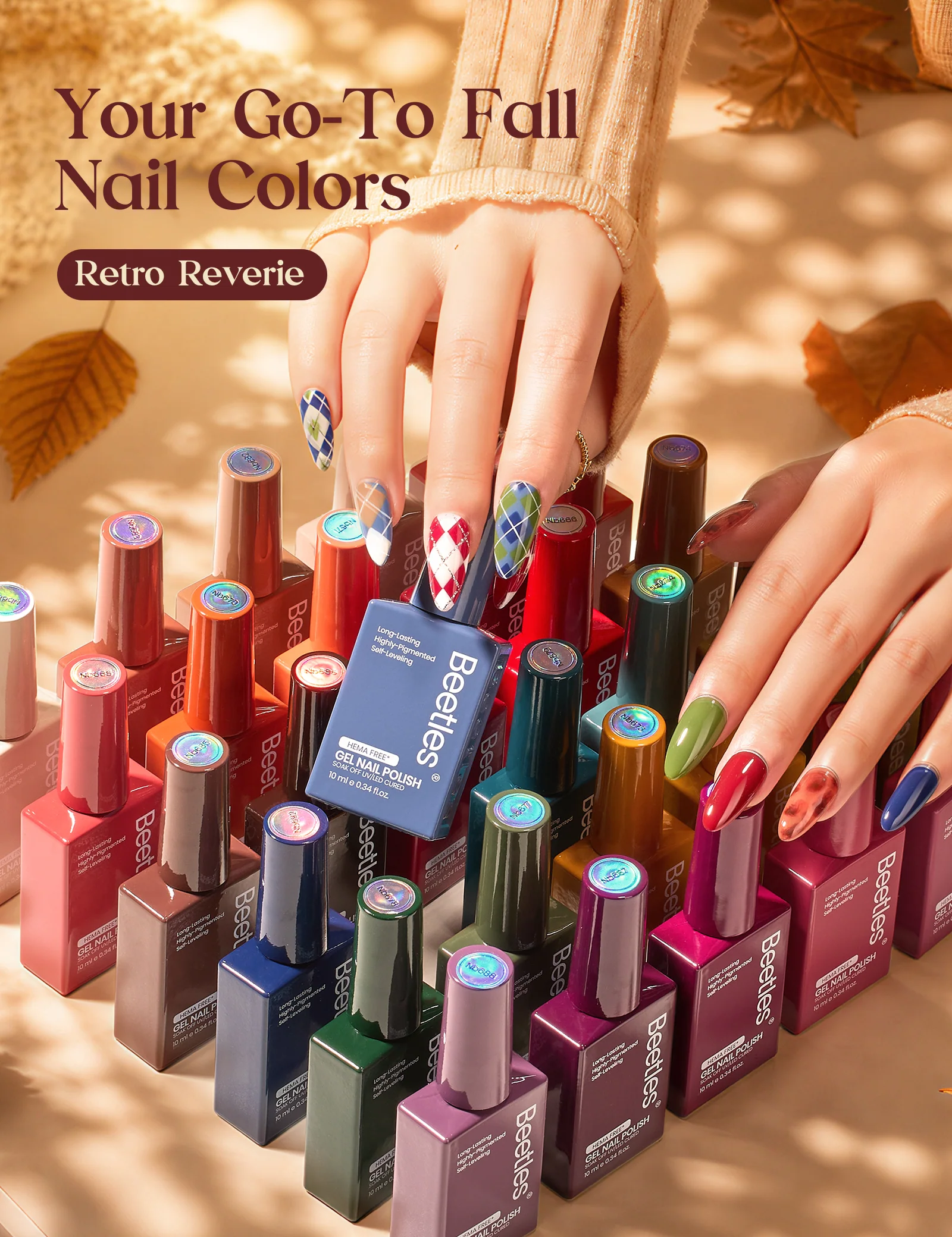 Beetles Stay Shining Retro Reverie HEMA Free TPO Free Spring Gel Polish Box 30 Colors 10ml - Image 2