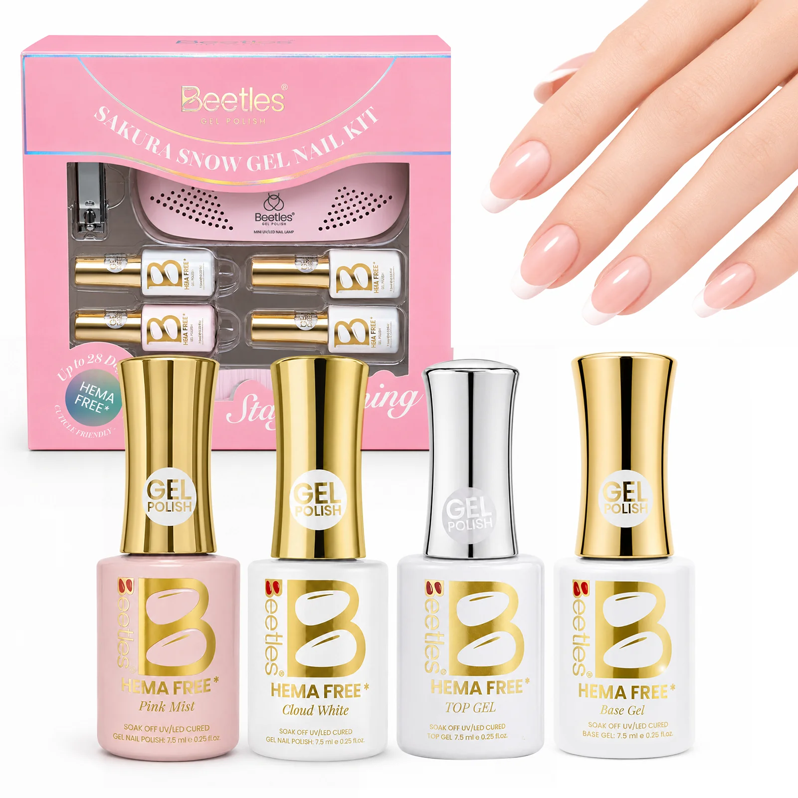 Beetles Stay Shining Sakura Snow Gel Nail Kit