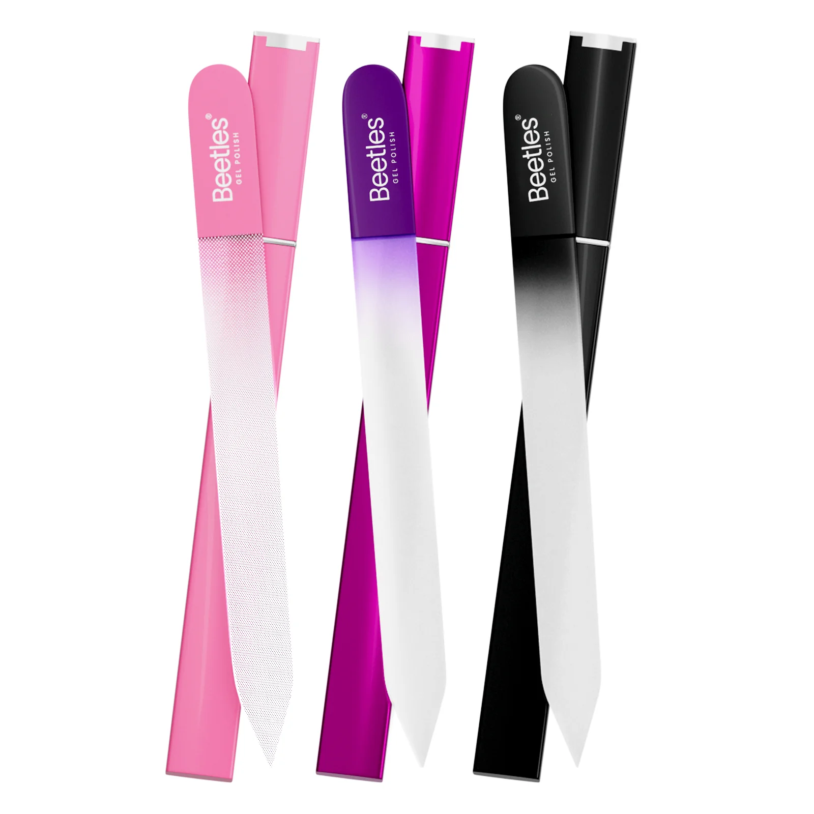 Beetles Stay Shining Shine & Shape Trio Glass Nail File