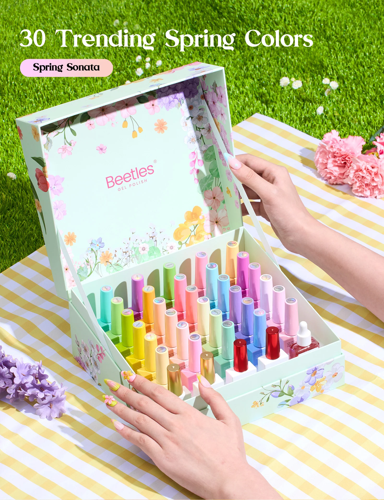 Beetles Stay Shining Spring Sonata HEMA Free TPO Free  Gel Polish Box 30 Colors 15ml - Image 2