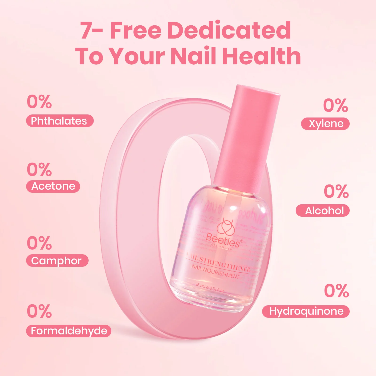Beetles Stay Shining Strawberry Nail Strengthener 15ml - Image 9