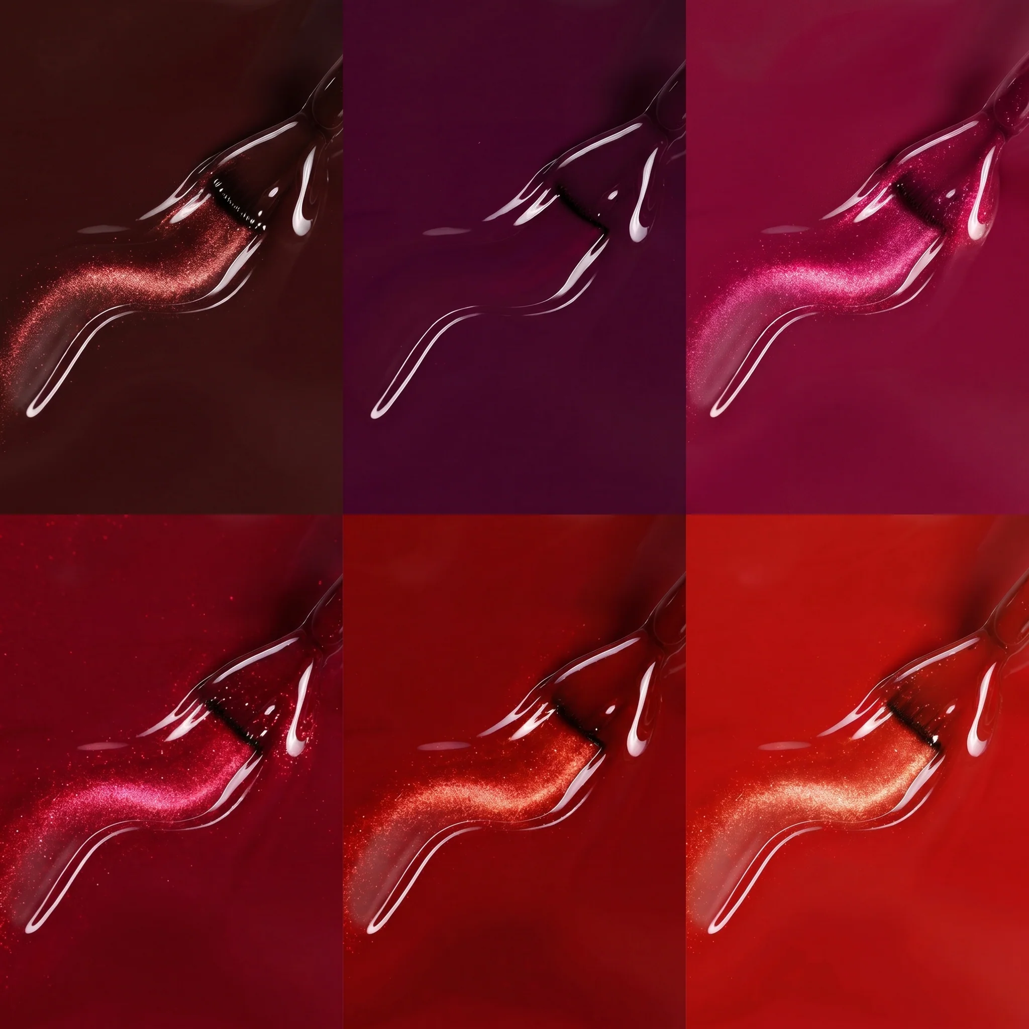 Beetles Stay Shining Sultry Burgundy HEMA Free TPO Free 6 Colors Cat Eye Gel Polish Set 7.5ml - Image 2