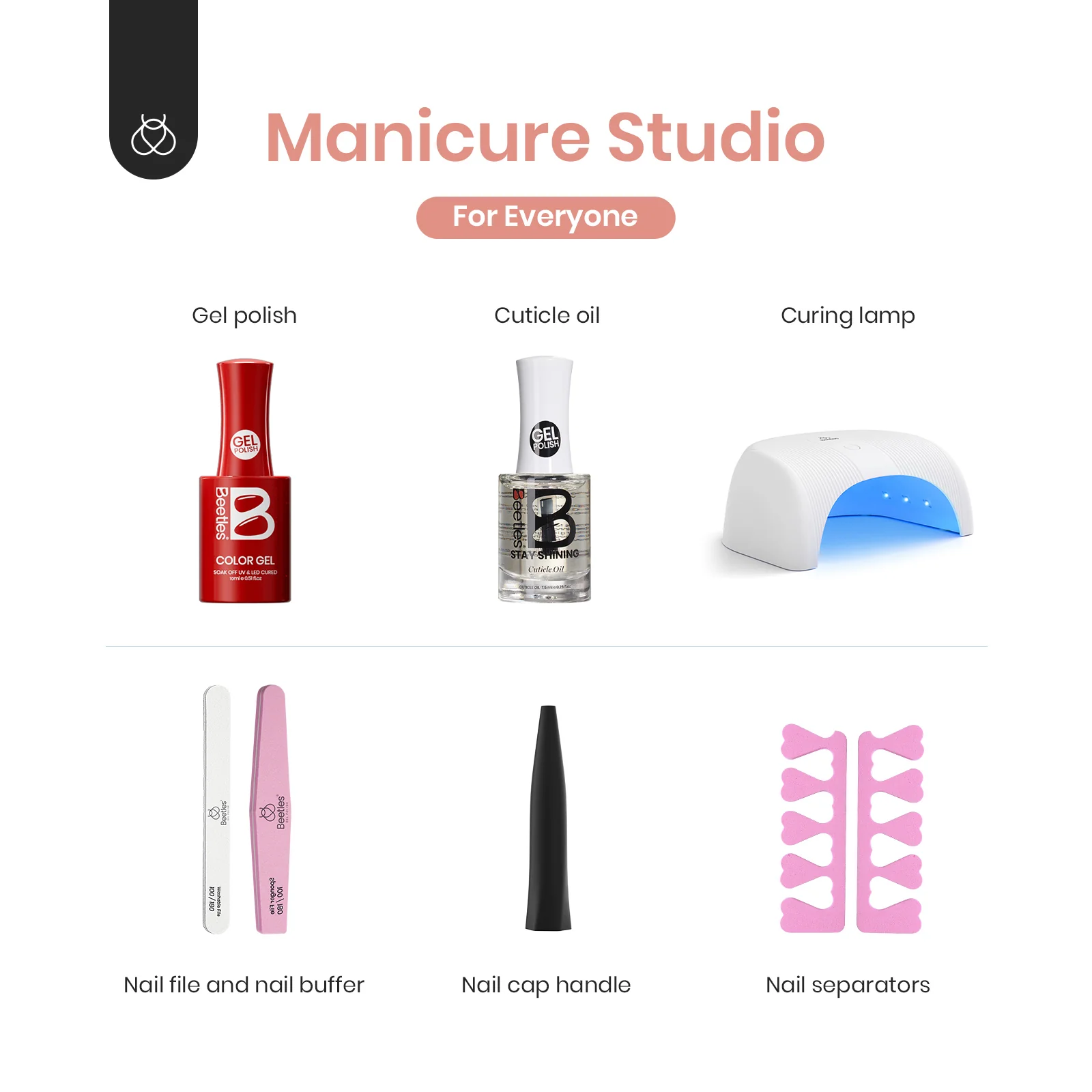 Beetles Stay Shining Uptown Girl HEMA-FREE TPO FREE Gel Nail Kit with UV Light, DIY Salon-Quality at Home - Image 7