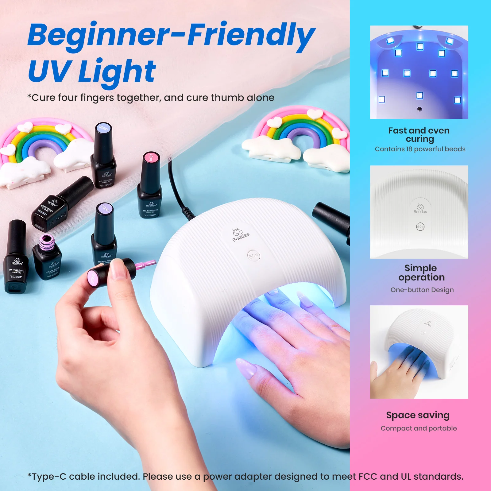 Beetles Gel Nail Starter Kit Studio Essentials TPO & HEMA Free 32 Colors 68 Pcs Summer Nails All-in-One Mani Kit - Image 8